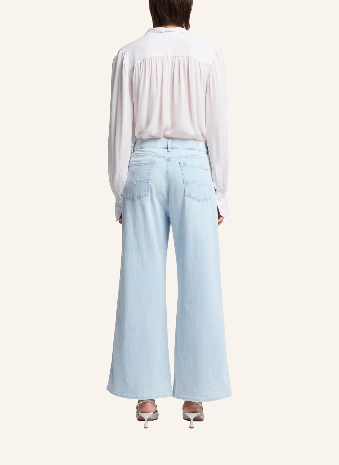 7 for all mankind Jeans LOTTA CROPPED Wide Leg Fit: BLAU