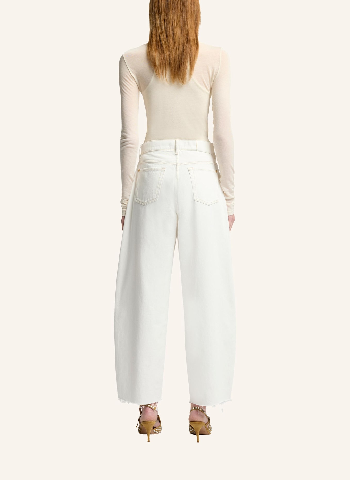 7 for all mankind Jeans BONNIE CURVILINEAR Wide Leg fit: WEISS