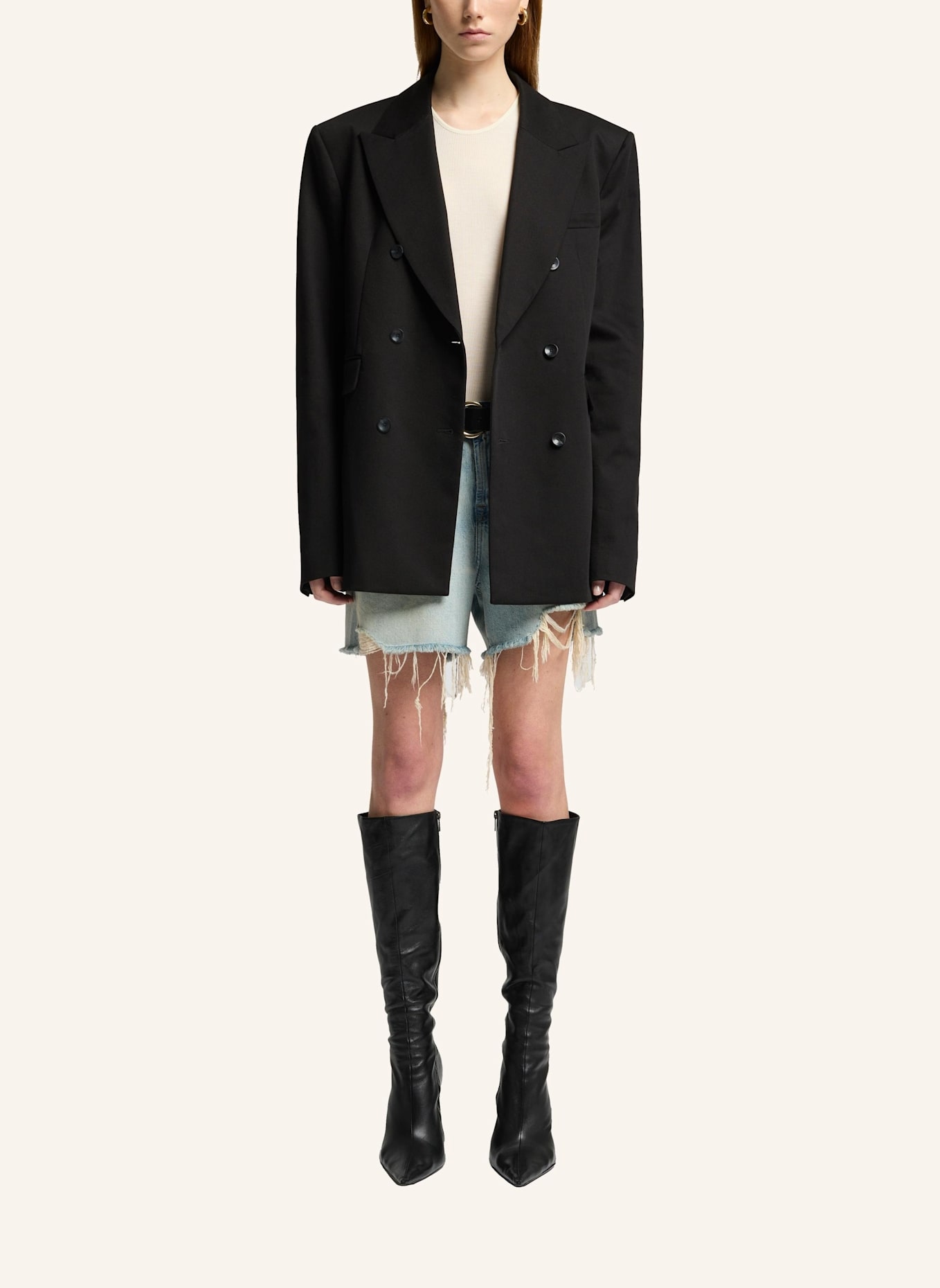 7 for all mankind Denim Shorts MONROE LONG: BLAU