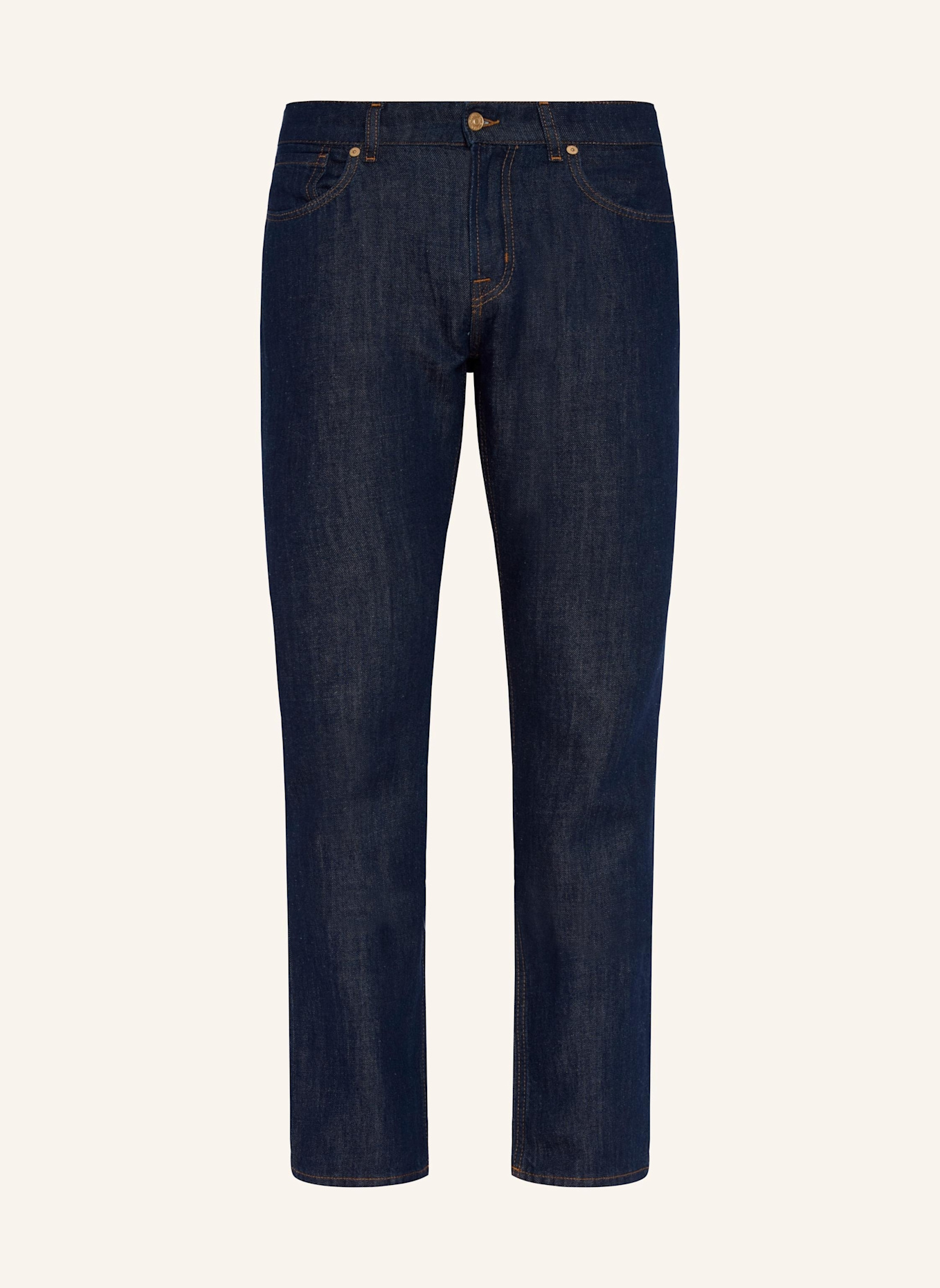 7 for all mankind Jeans THE STRAIGHT STATION Straight Fit mit Leinen: BLAU