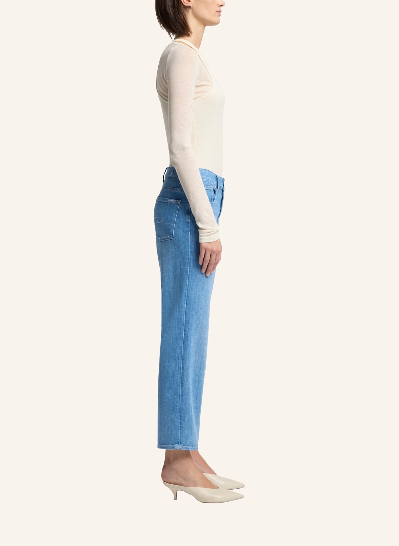 7 for all mankind Straight Jeans CALIE STRAIGHT ANKLE: BLAU