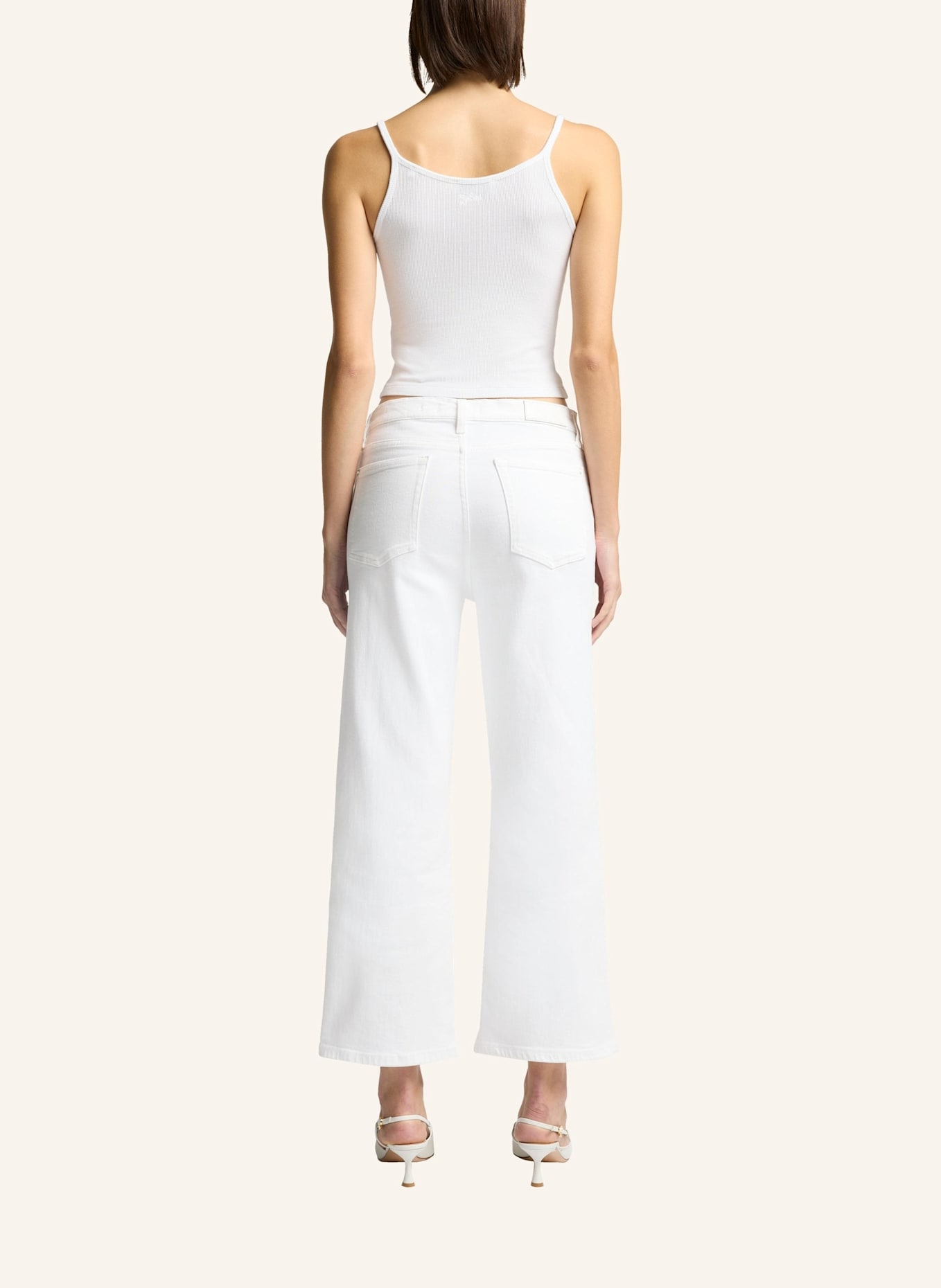 7 for all mankind Pants CROPPED ALEXA Flare Fit: WEISS