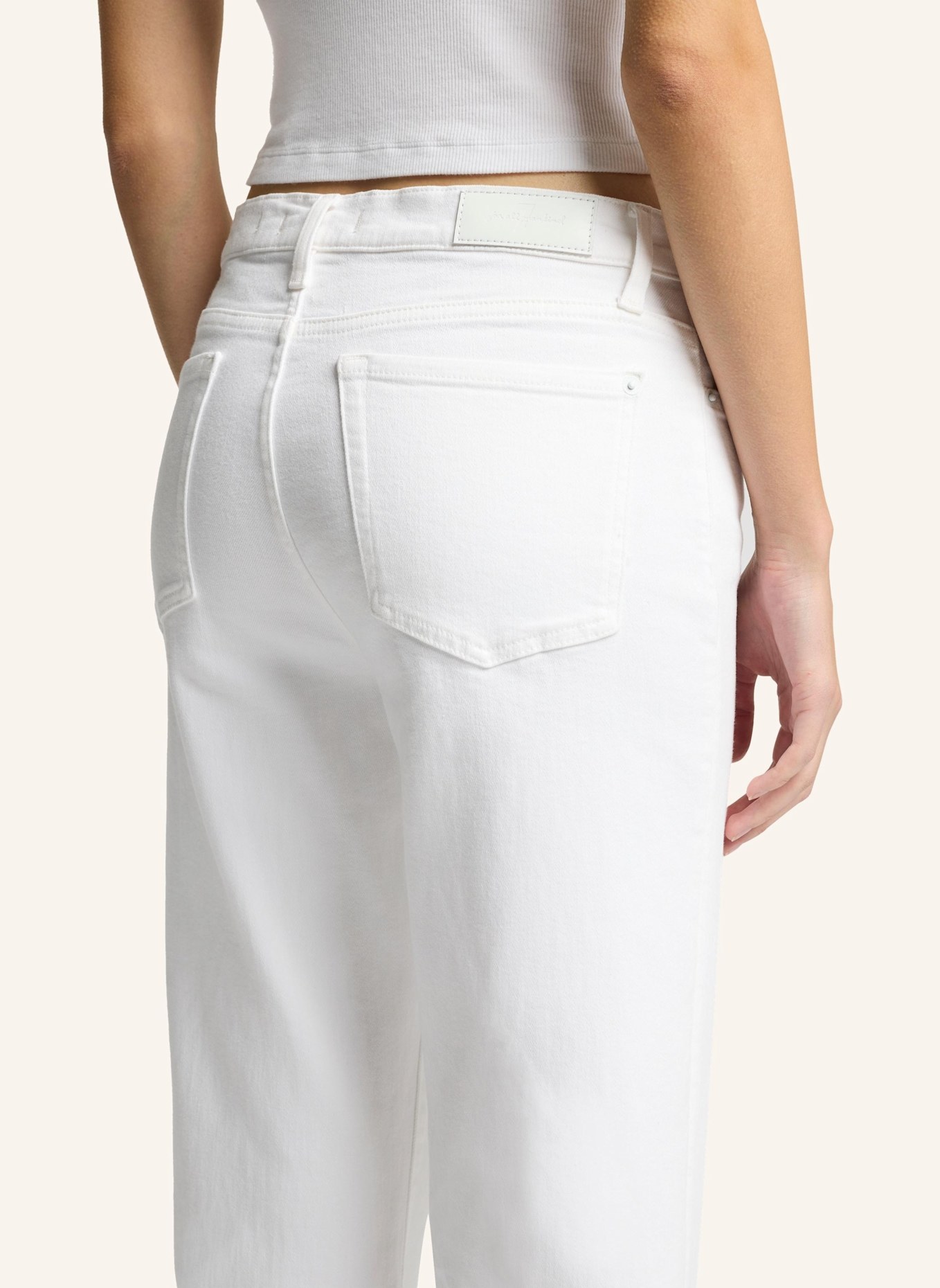 7 for all mankind Pants CROPPED ALEXA Flare Fit: WEISS