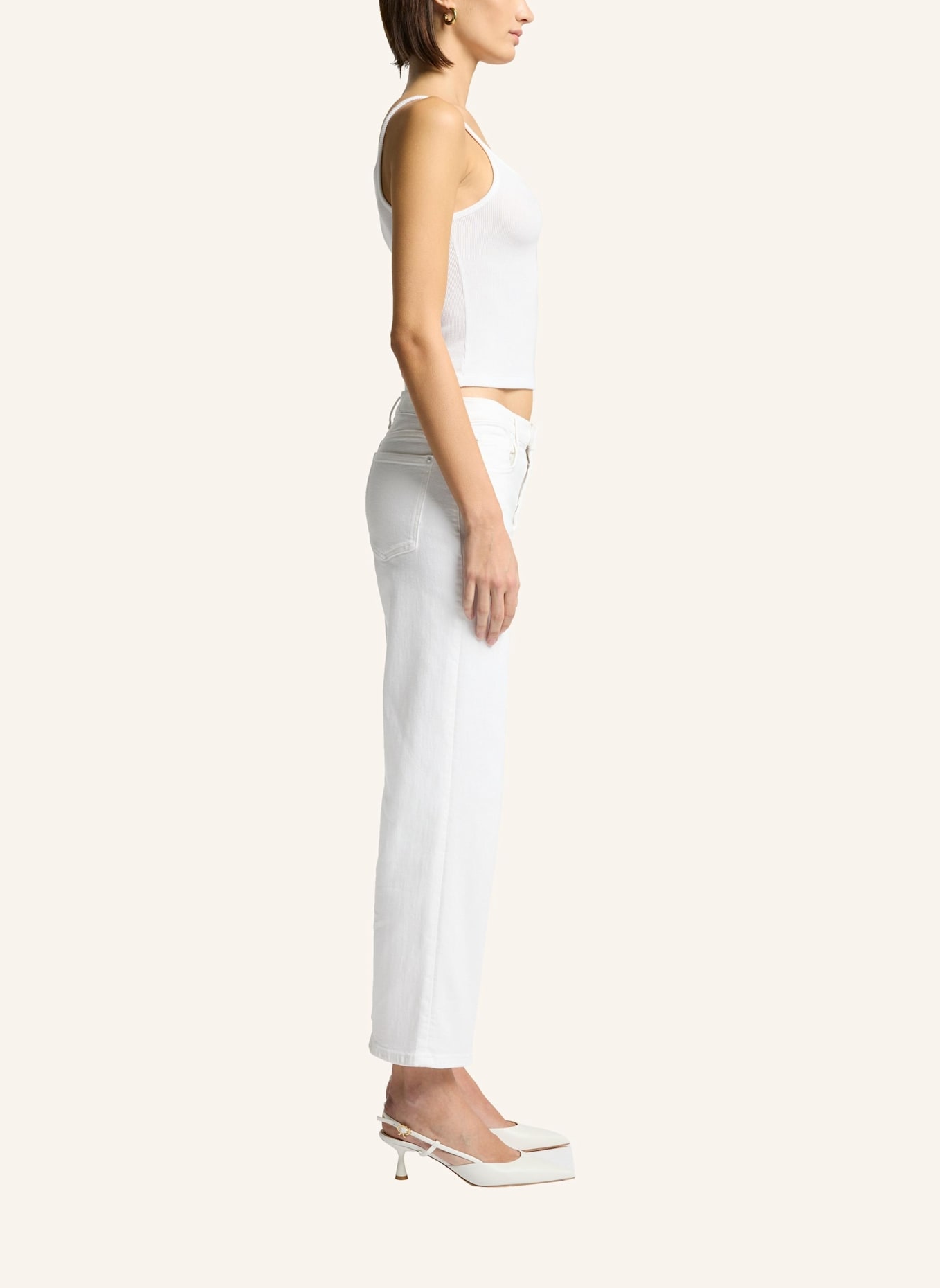 7 for all mankind Pants CROPPED ALEXA Flare Fit: WEISS