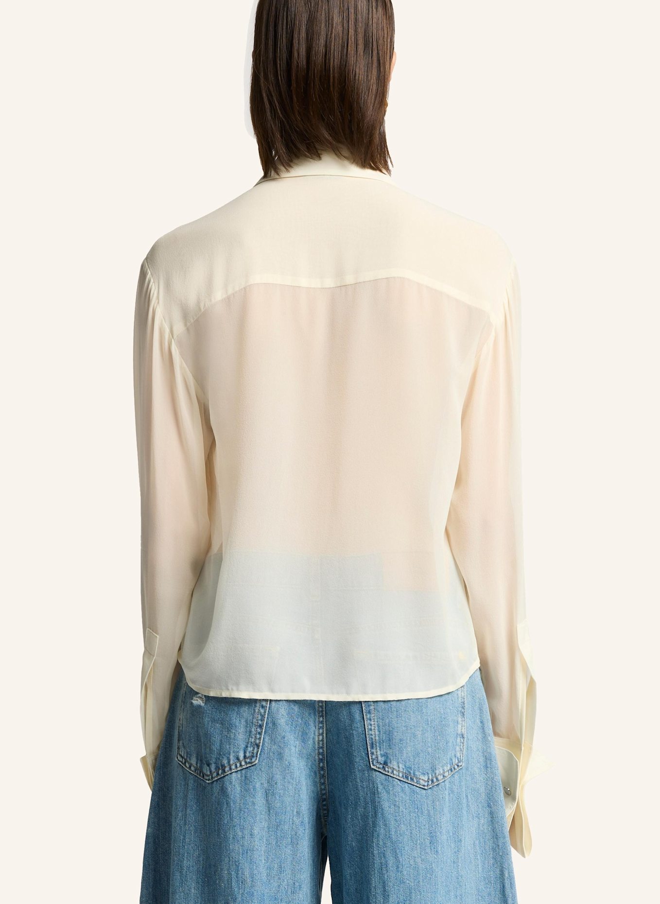 7 for all mankind RUFFLE Shirt: ECRU