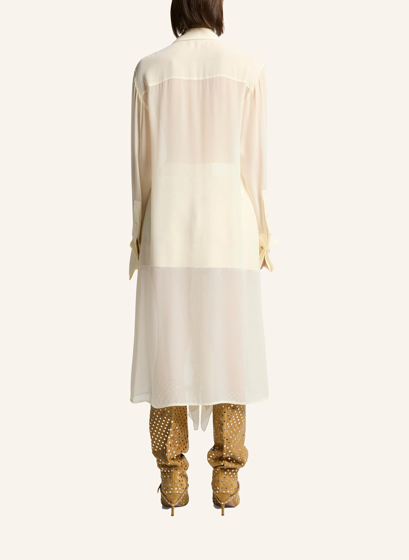 7 for all mankind RUFFLE Dress: ECRU