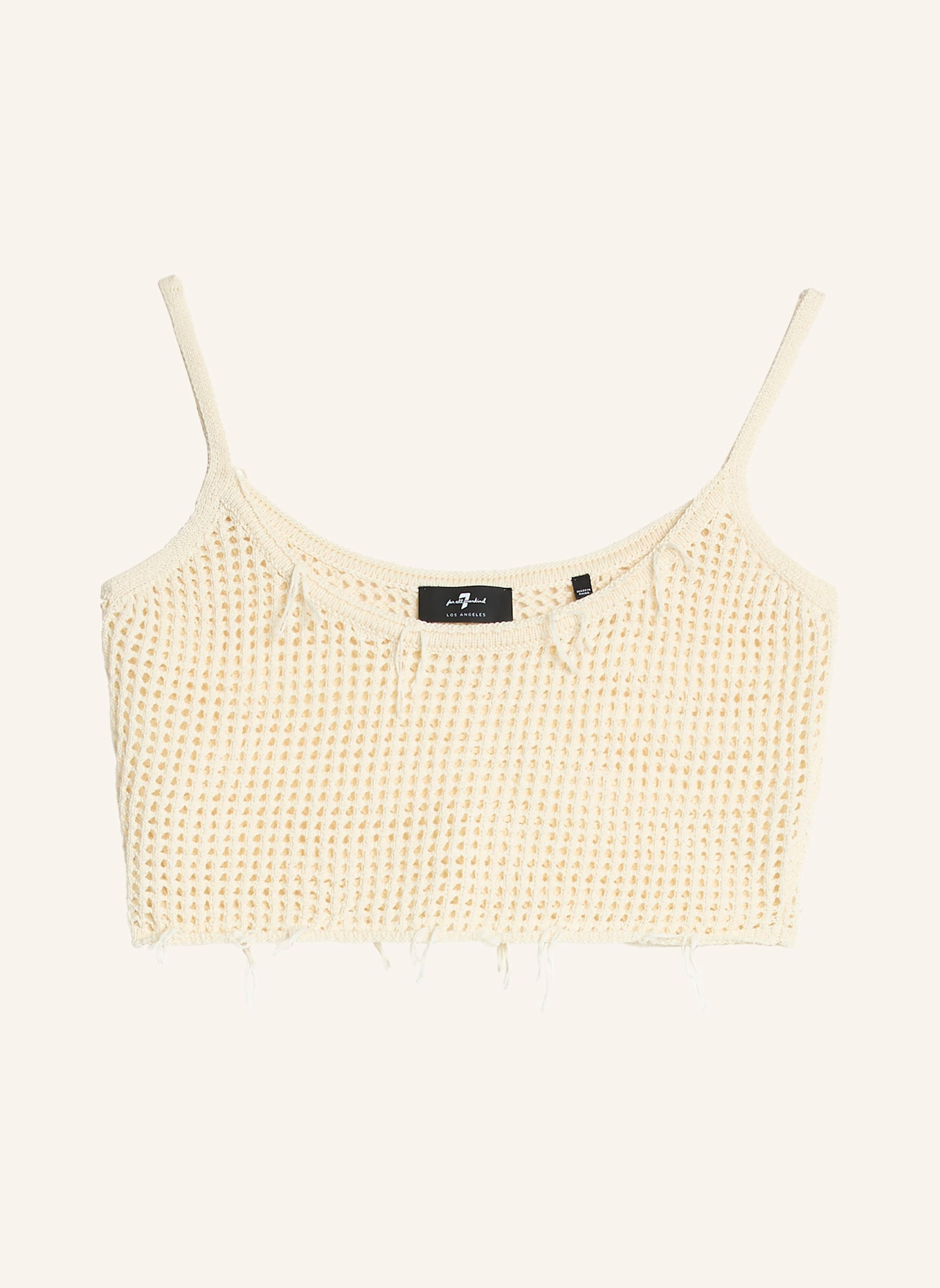 7 for all mankind CROPPED TANK Top: ECRU