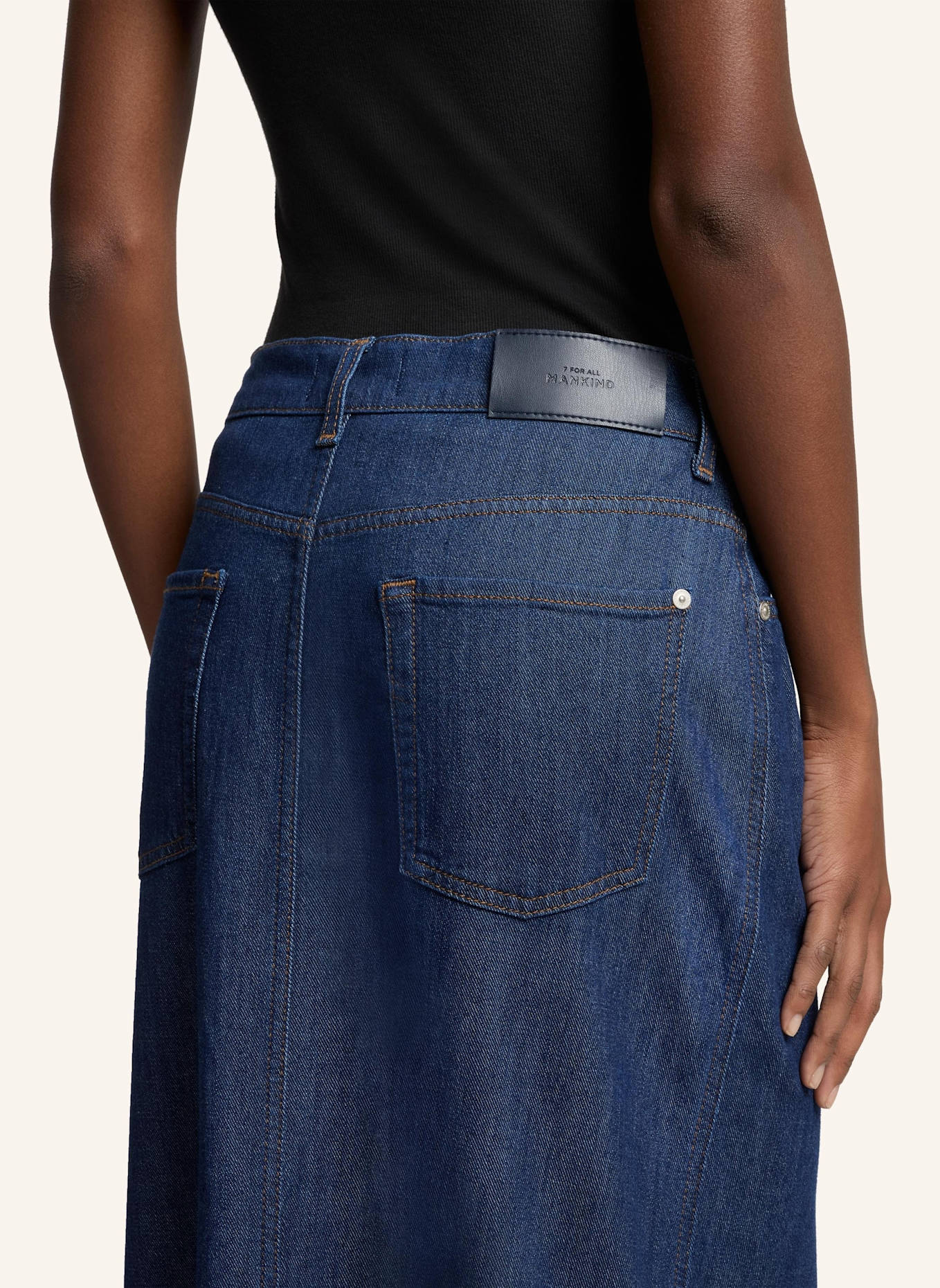 7 for all mankind Skirt LONG: BLAU