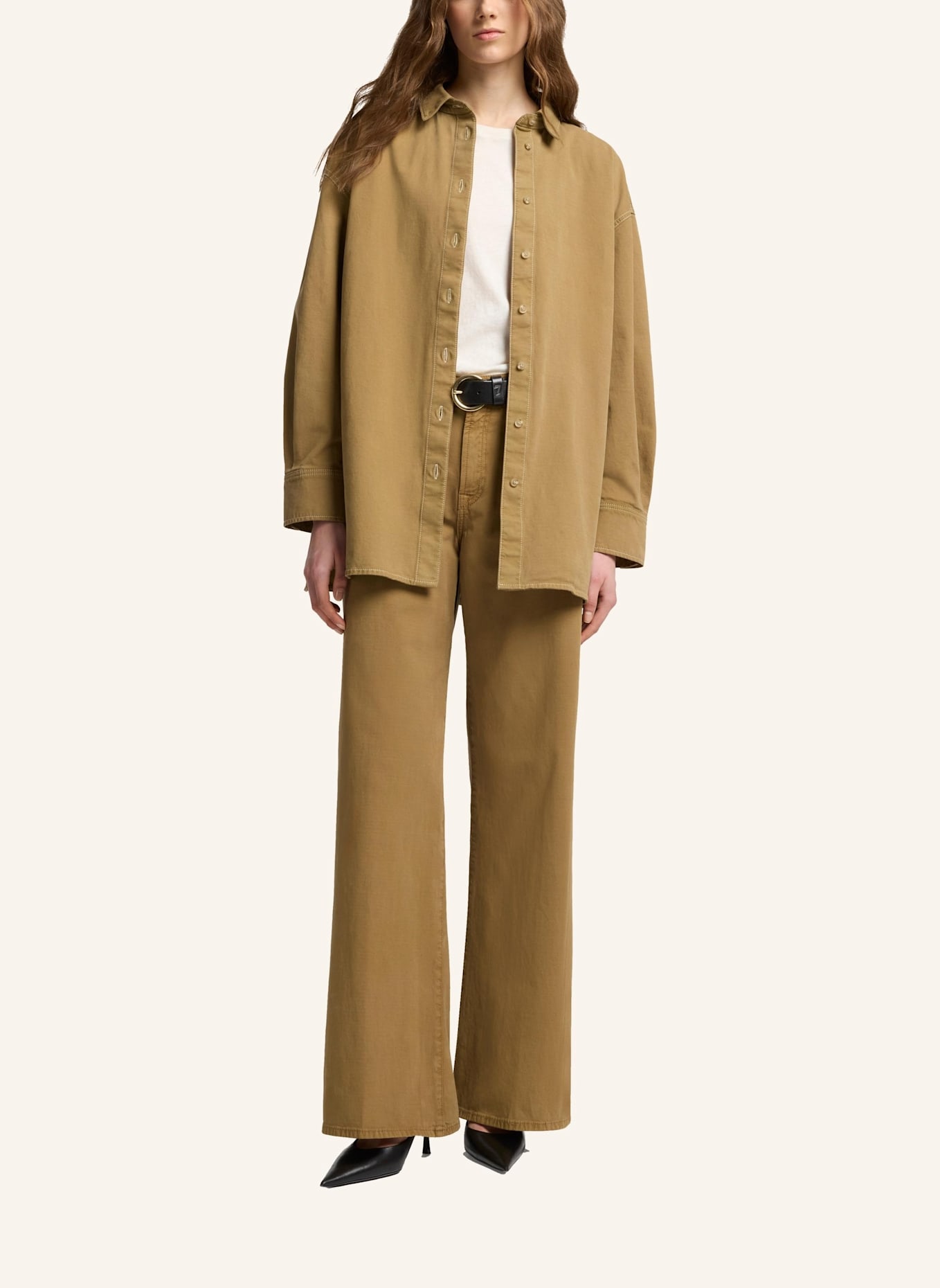 7 for all mankind Wide Leg Jeans LOTTA: BEIGE