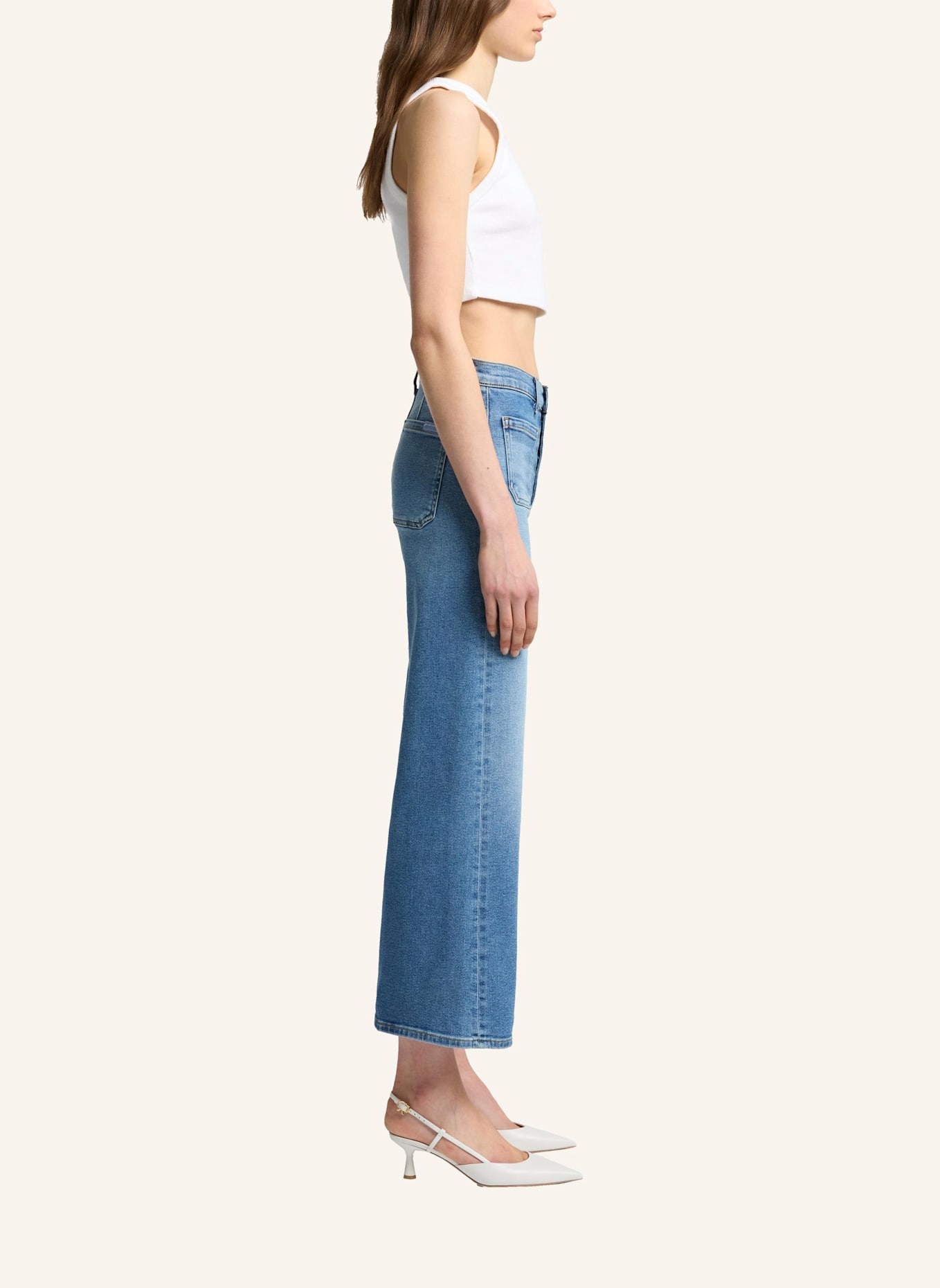 7 for all mankind Jeans ULTRA HIGH RISE CROPPED JO Wide Leg fit: BLAU
