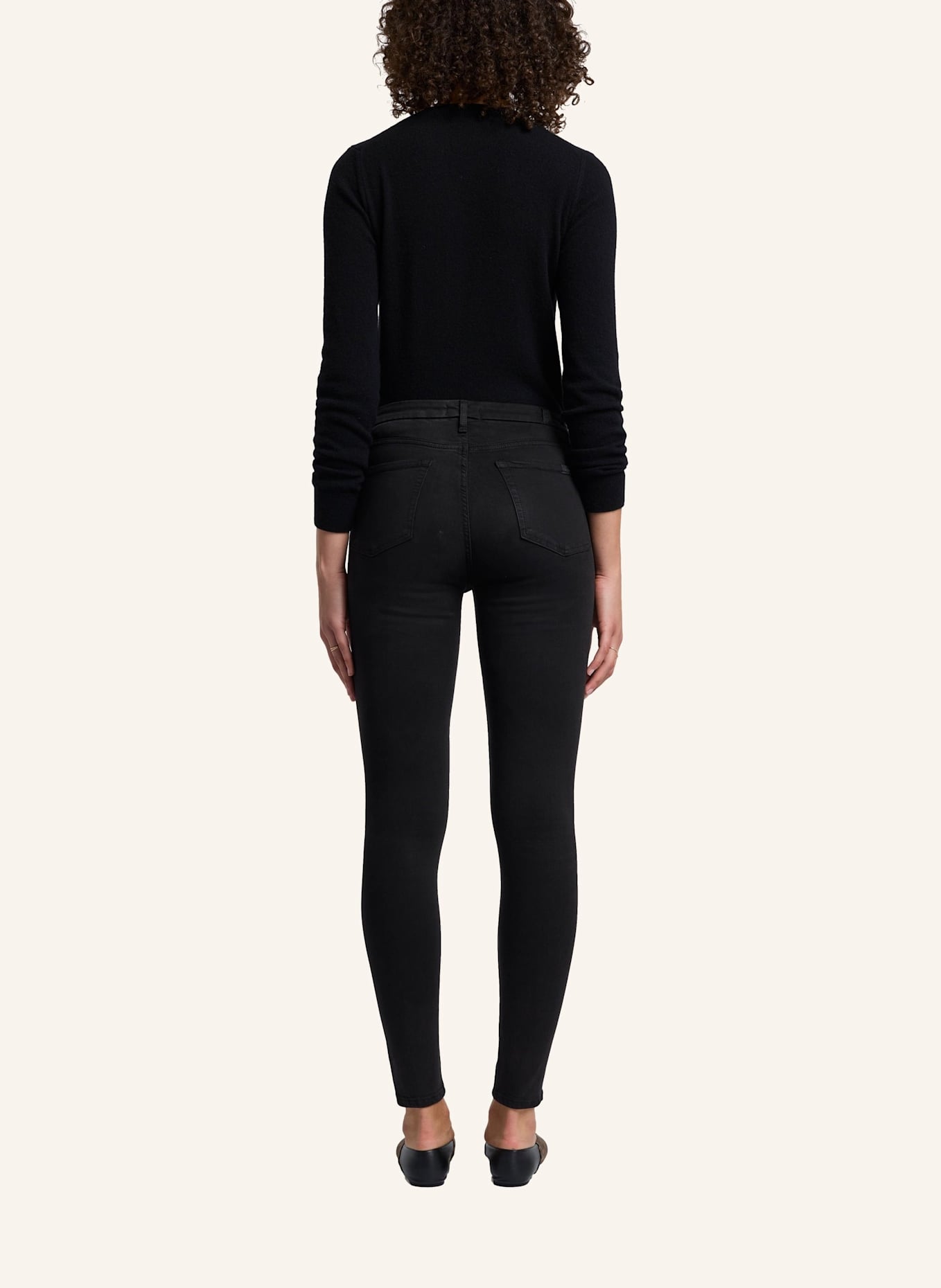 7 for all mankind Jeans HIGH RISE Skinny Fit: SCHWARZ