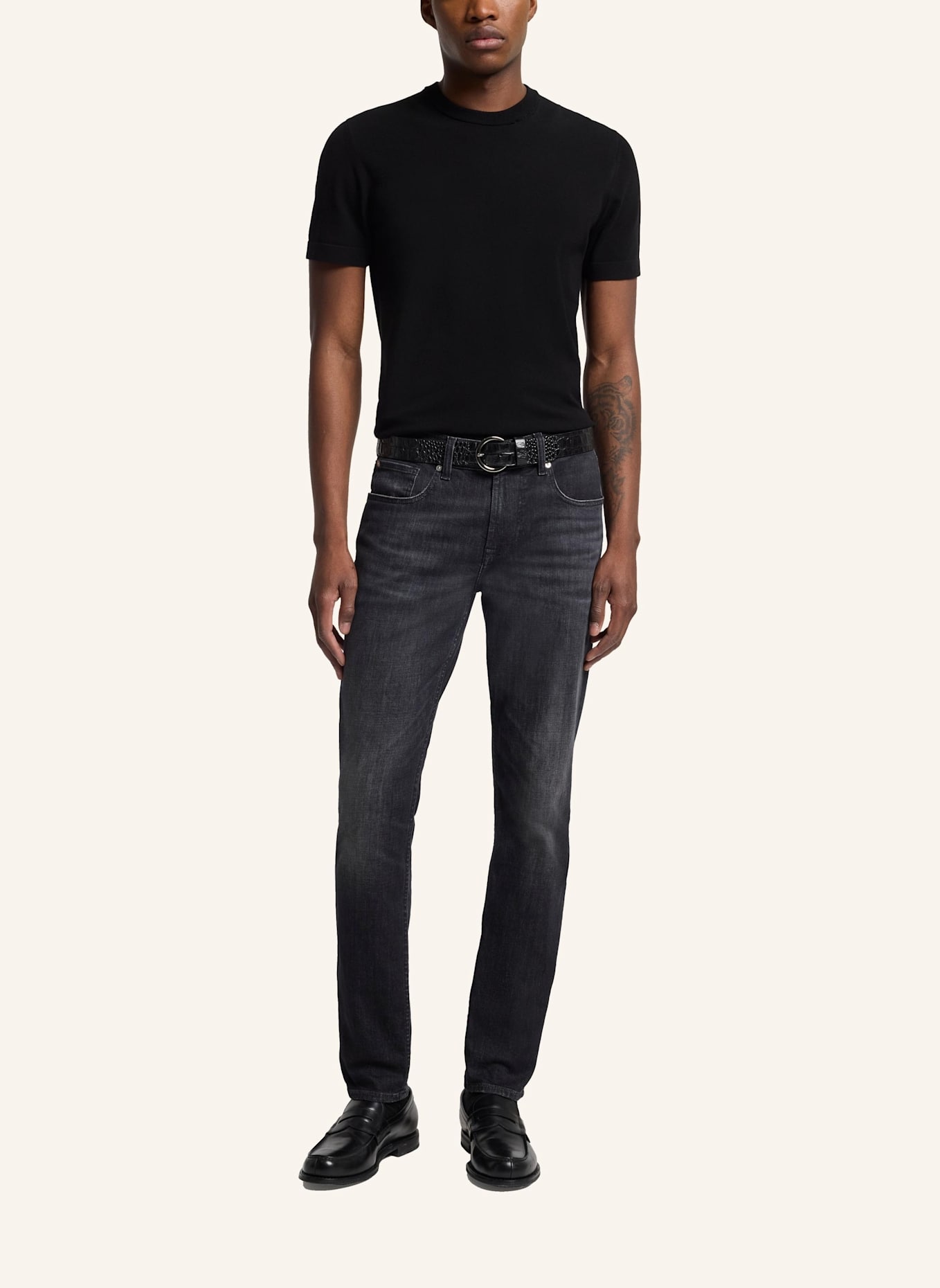 7 for all mankind Jeans SLIMMY TAPERED Skinny Fit: SCHWARZ