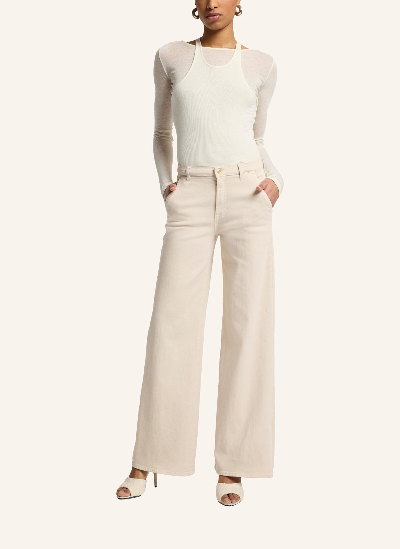 7 for all mankind Pants LOTTA Wide Leg fit: WEISS