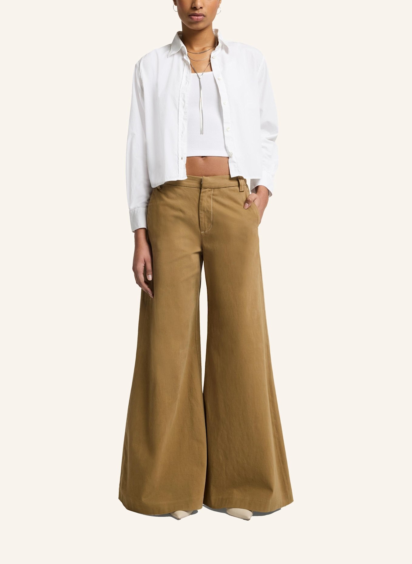 7 for all mankind Pants WILLOW Wide Leg fit: BEIGE