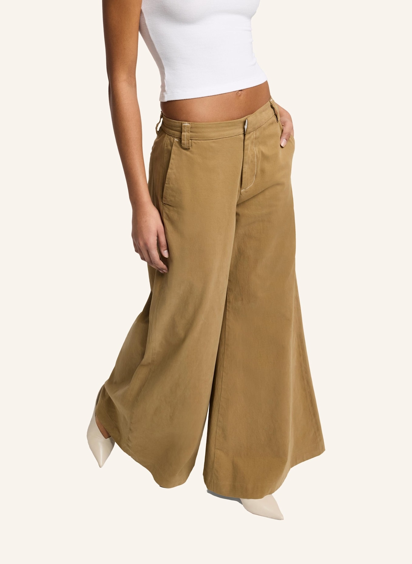 7 for all mankind Pants WILLOW Wide Leg fit: BEIGE