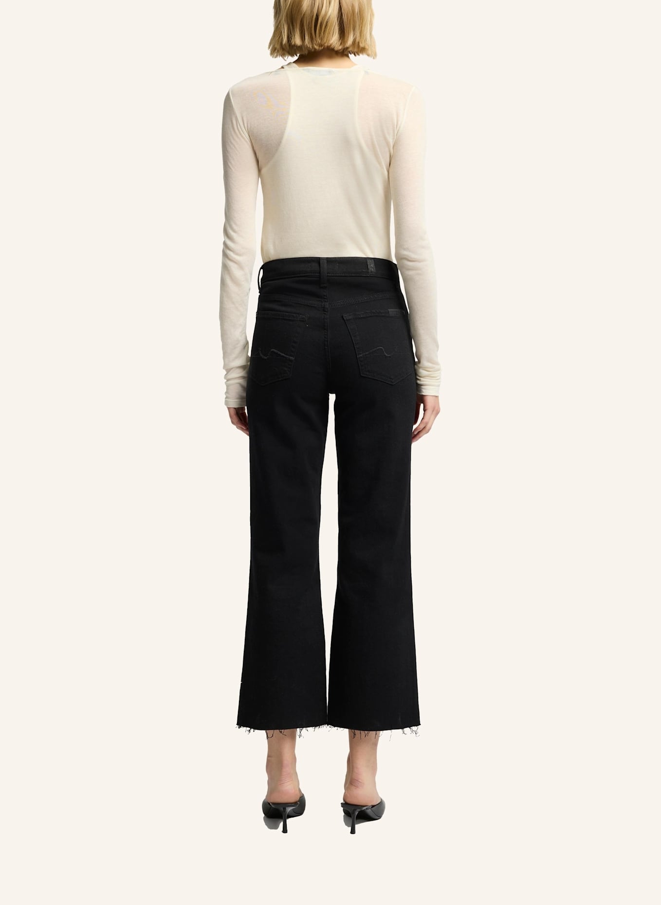 7 for all mankind Jeans CROPPED ALEXA Straight Fit: SCHWARZ