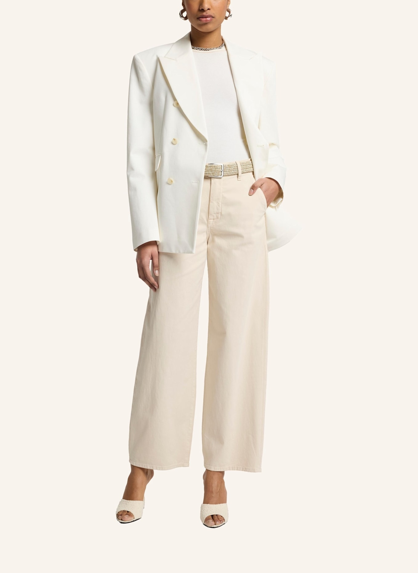 7 for all mankind Pants BONNIE Wide Leg fit: WEISS