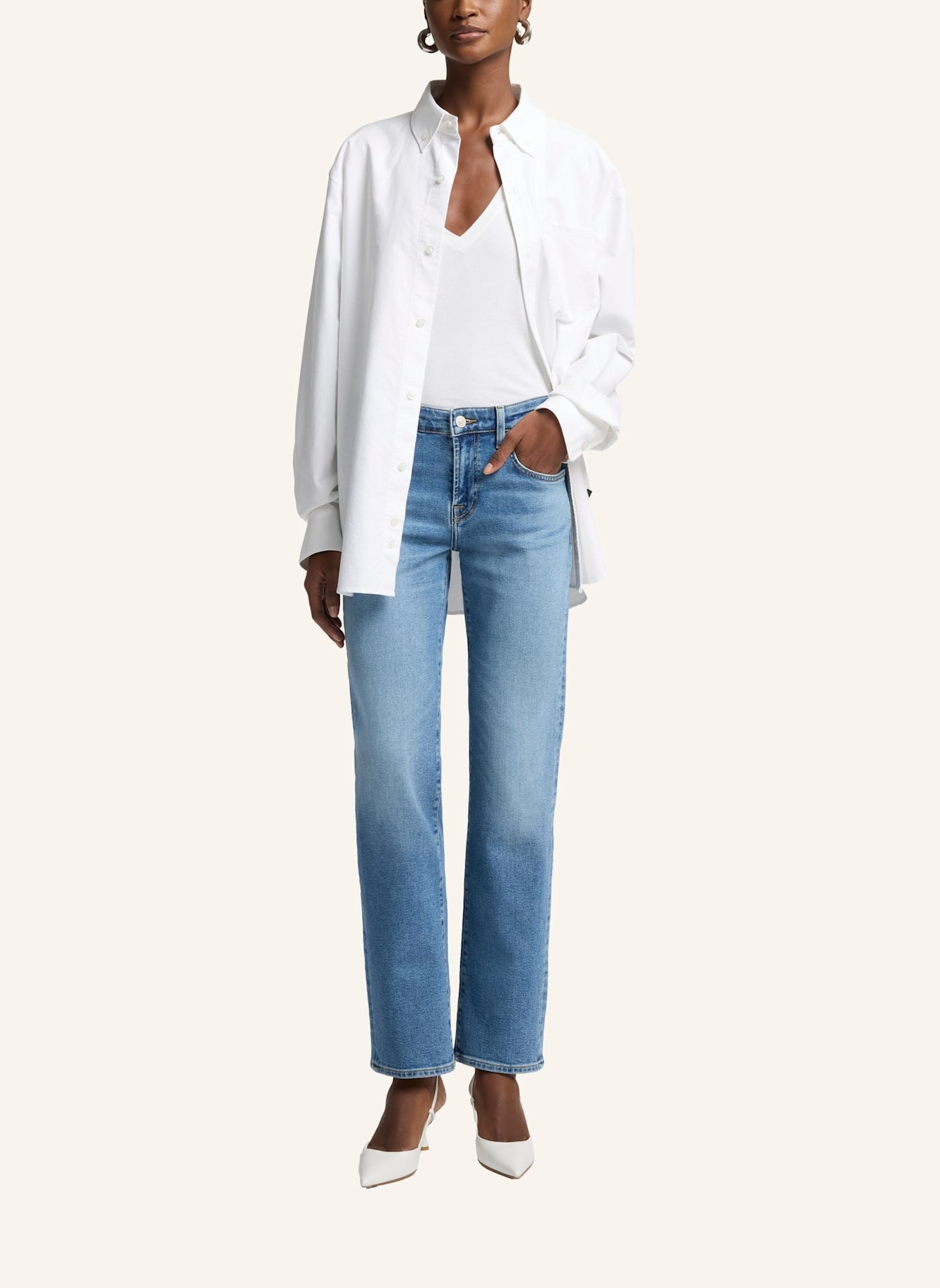 7 for all mankind Jeans CALIE STRAIGHT Straight Fit: BLAU