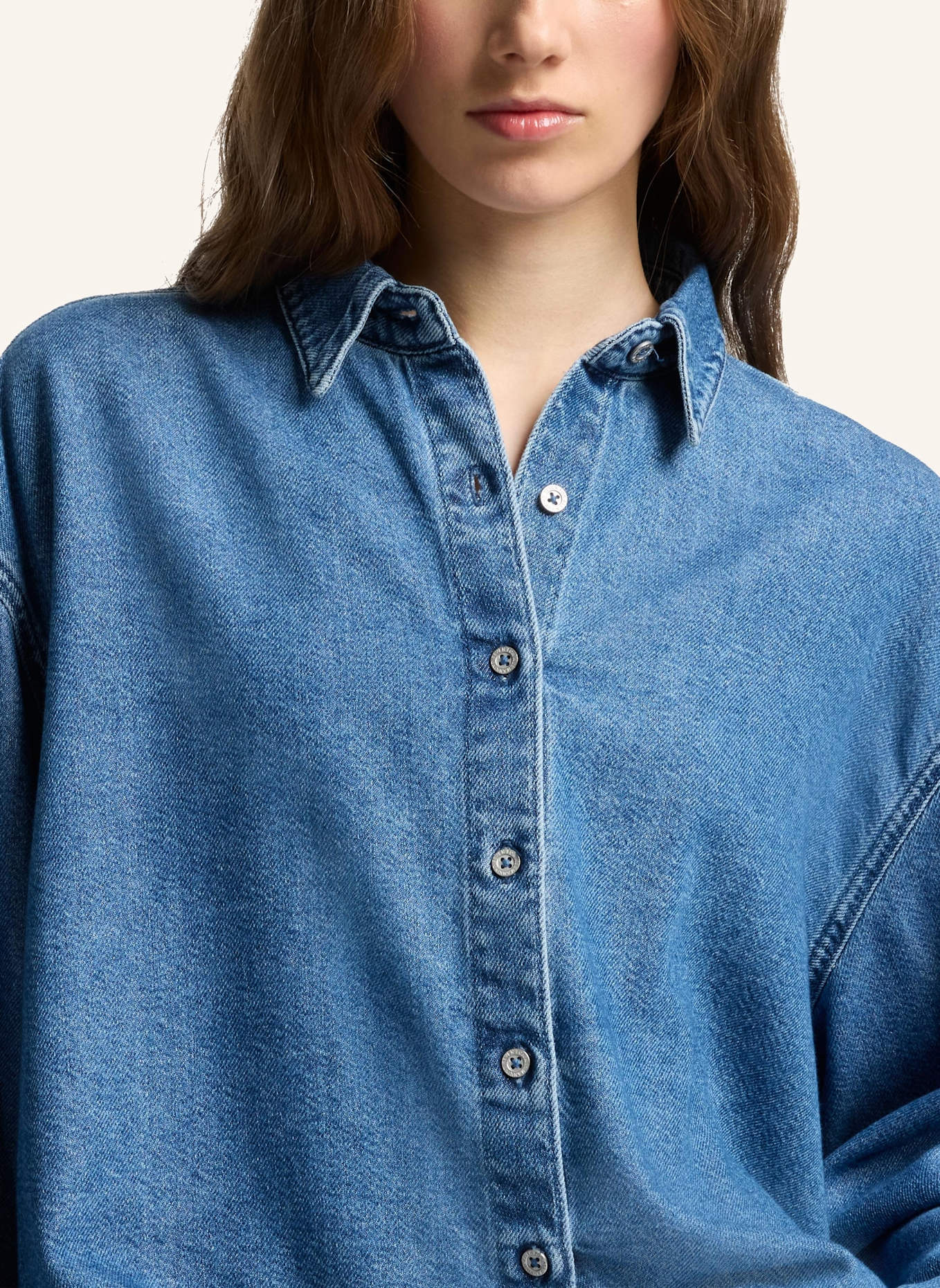 7 for all mankind Shirt NINA CROPPED: BLAU