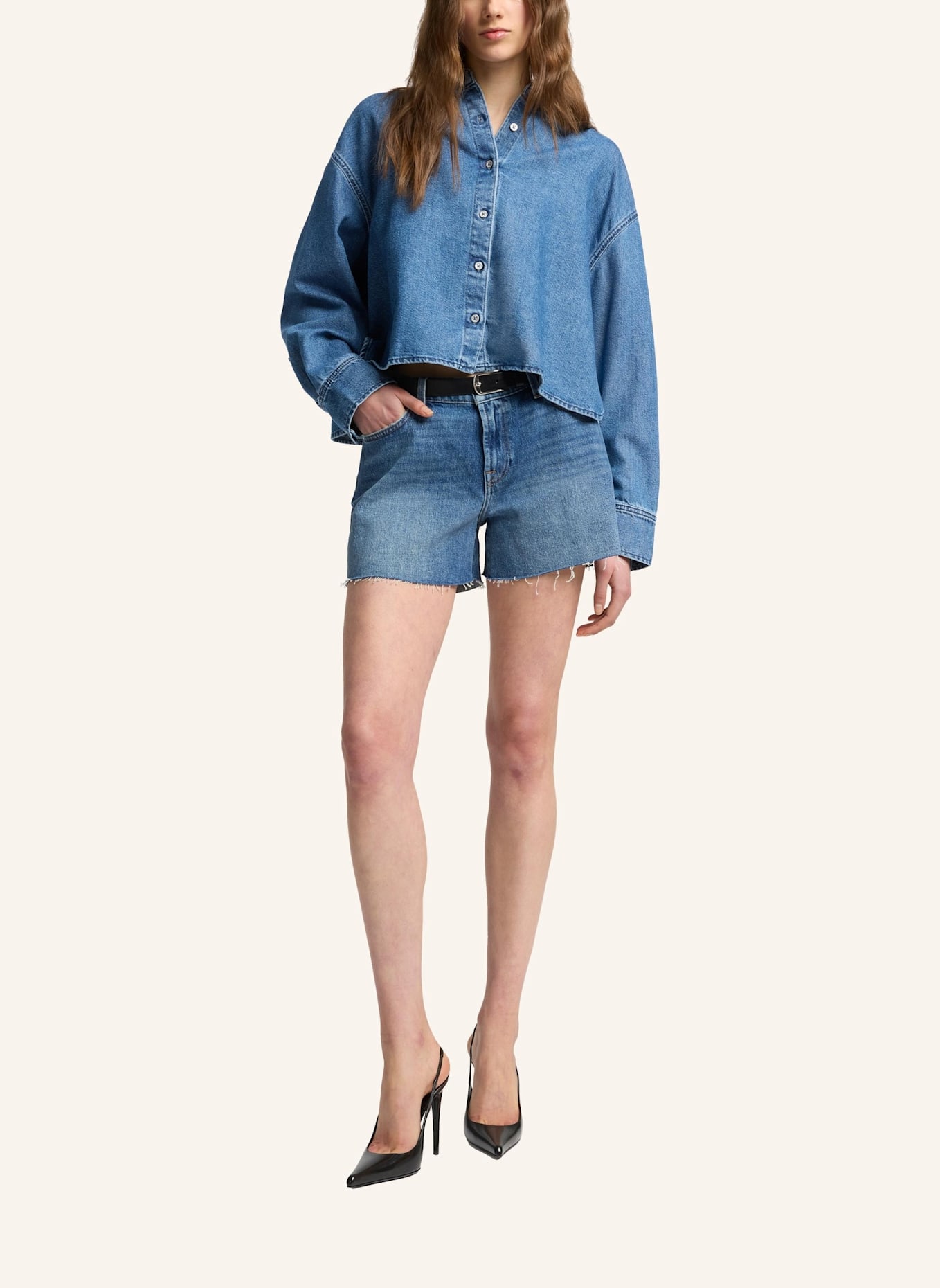 7 for all mankind Shorts MID: BLAU