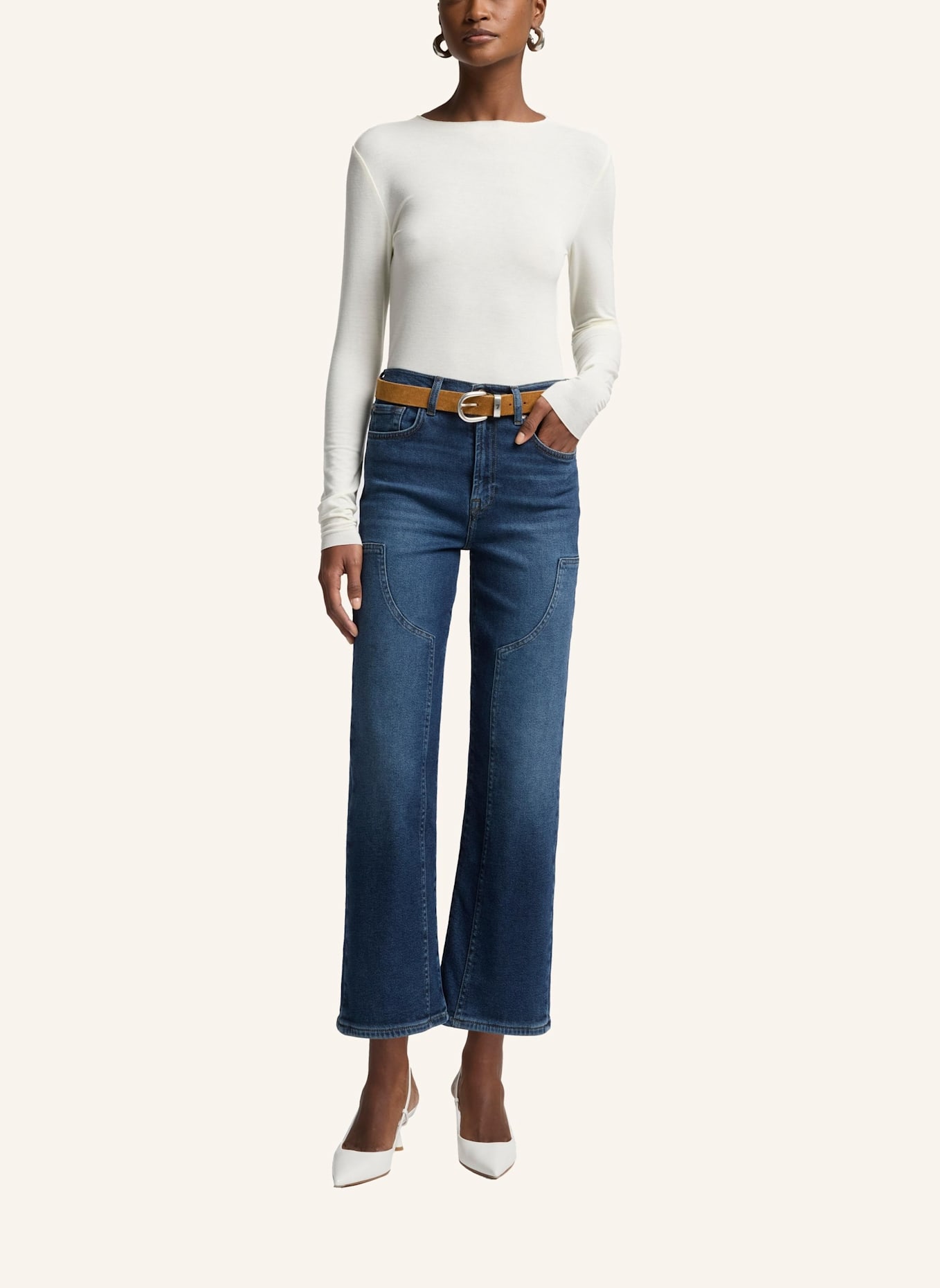 7 for all mankind Jeans CROPPED ALEXA Straight Fit: BLAU