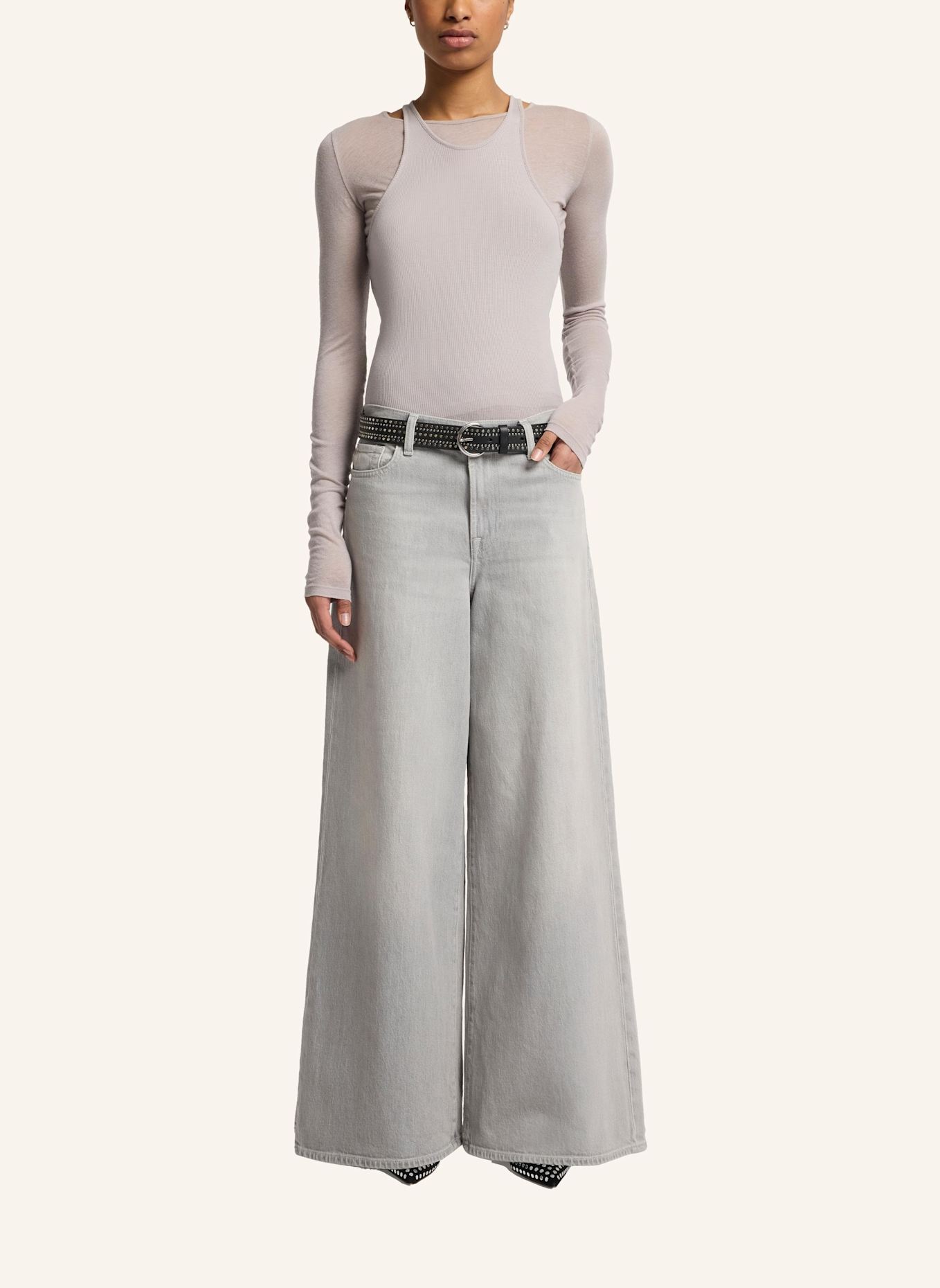 7 for all mankind Jeans MARIE WIDE LEG Wide Leg fit: GRAU