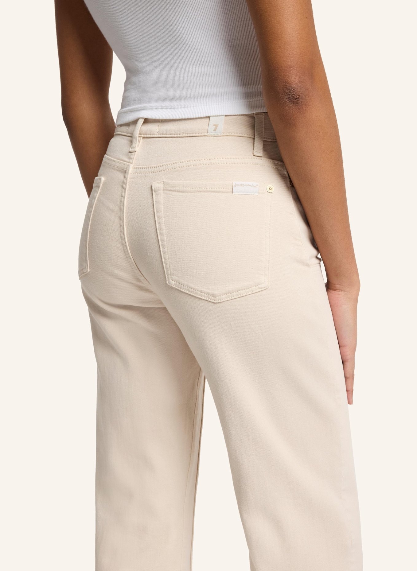 7 for all mankind Jeans CROPPED ALEXA Straight Fit: WEISS