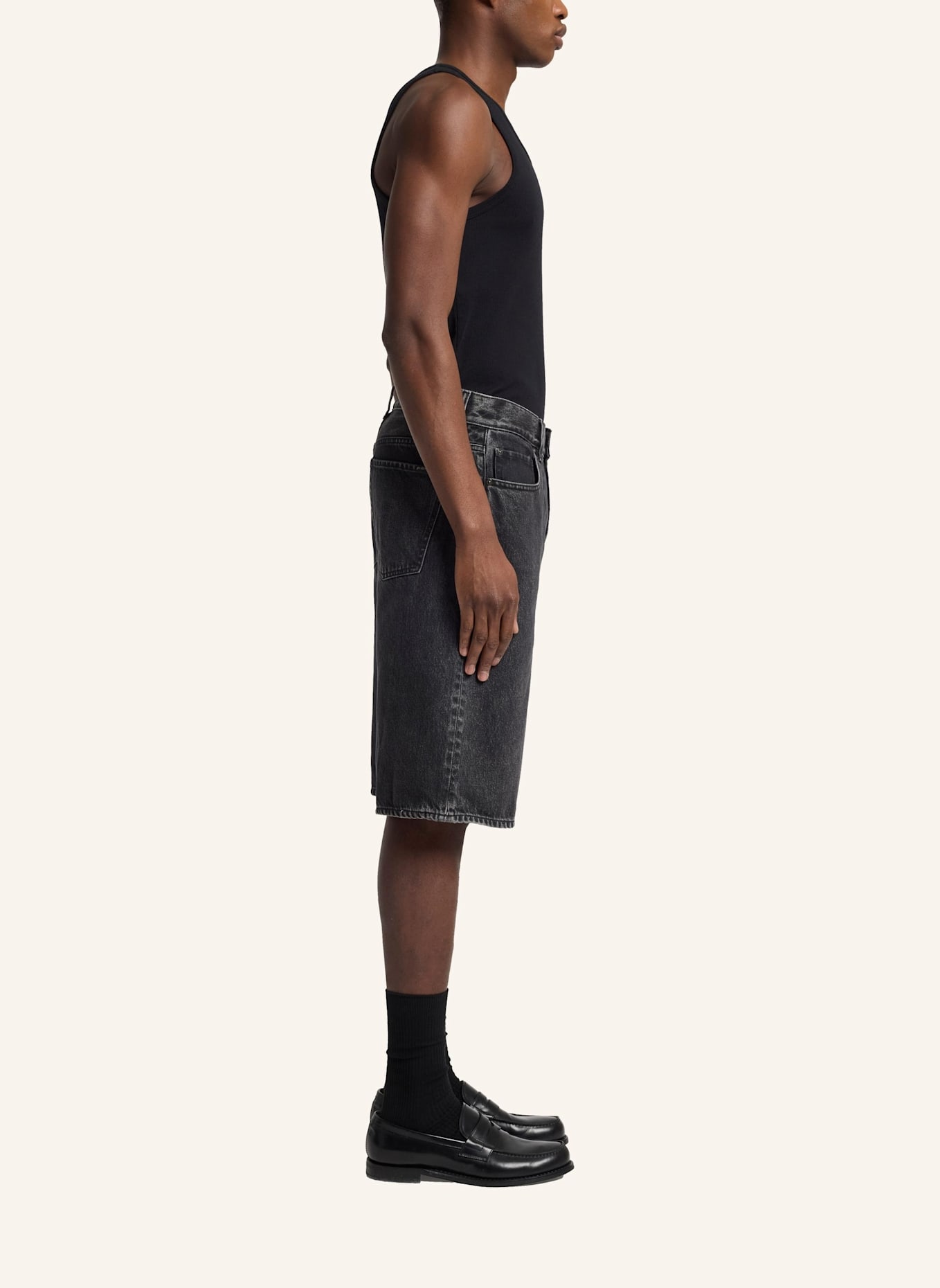 7 for all mankind Jeansshorts Wide Leg: SCHWARZ