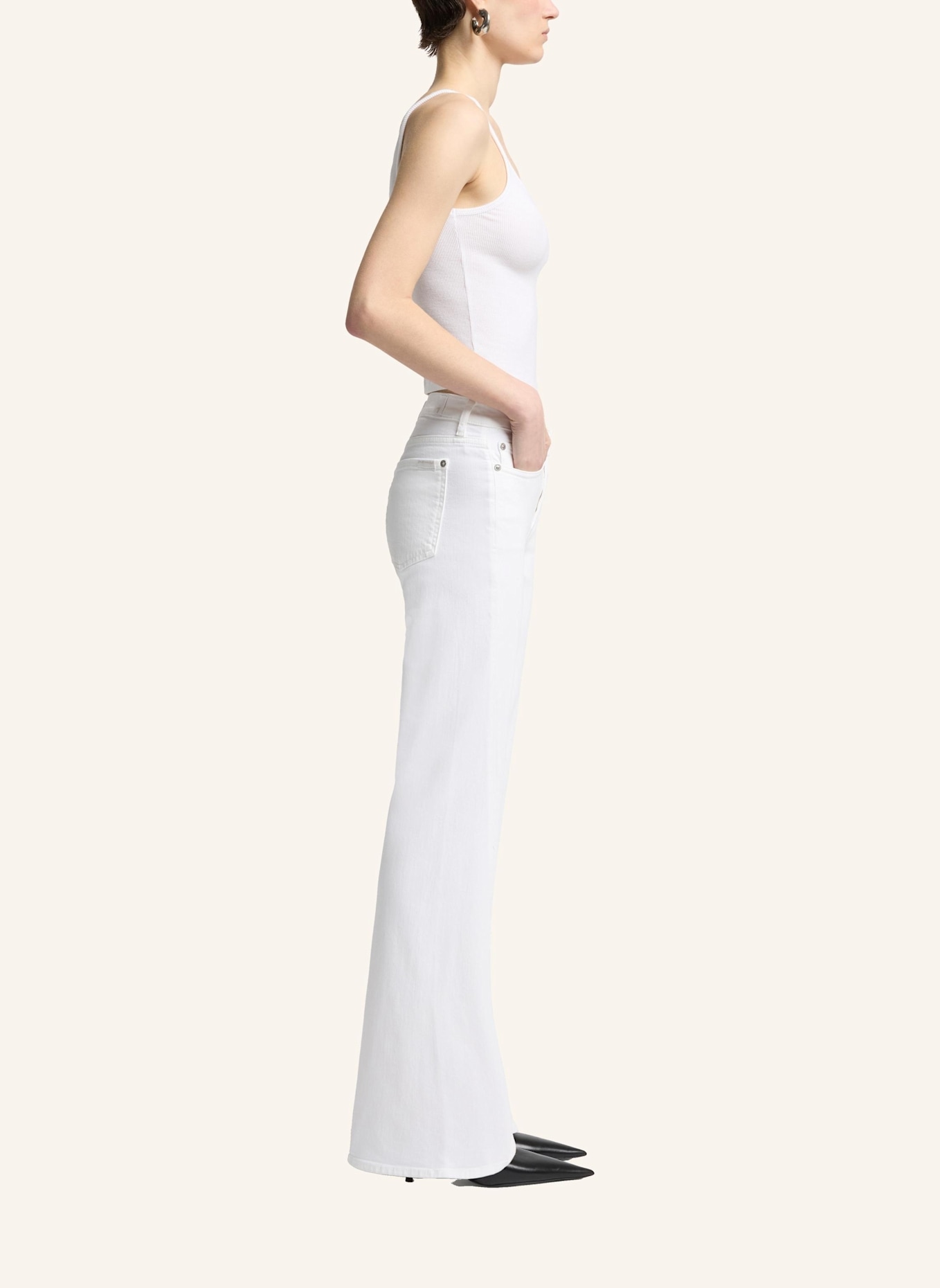 7 for all mankind Jeans DOJO TAILORLESS Flare Fit: WEISS