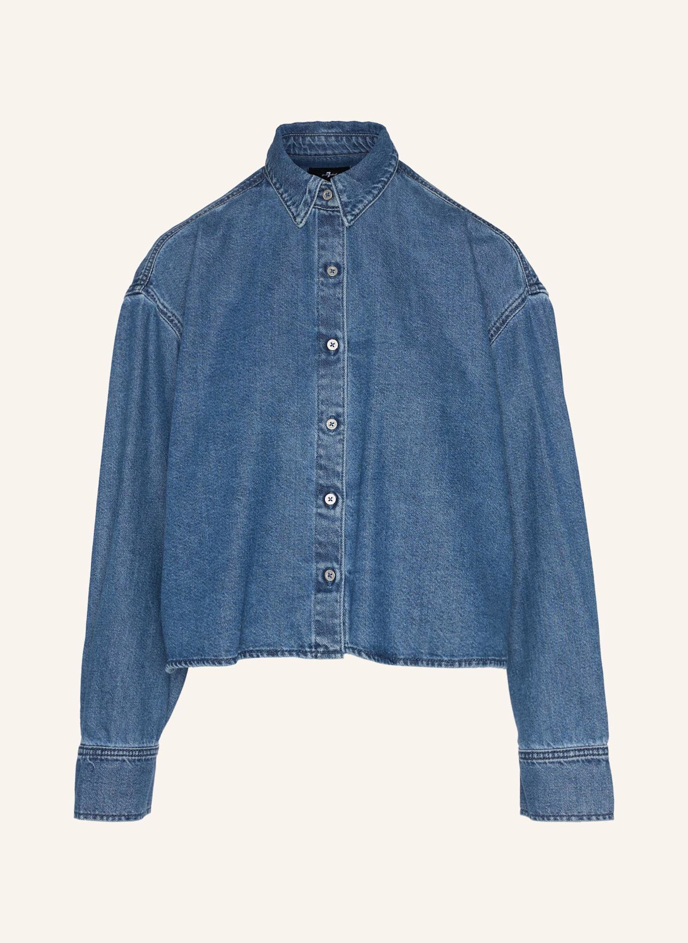7 for all mankind Shirt NINA CROPPED: BLAU