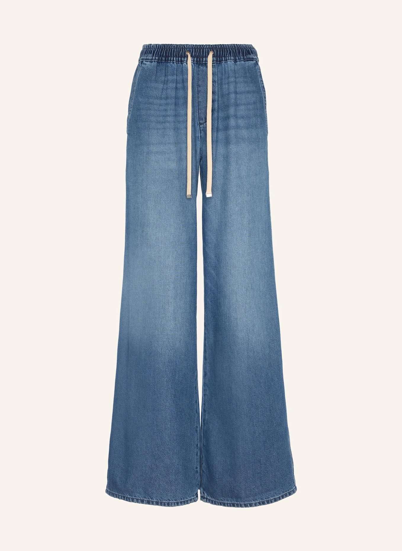 7 for all mankind Pants PULL ON WIDE LEG Wide Leg fit: BLAU