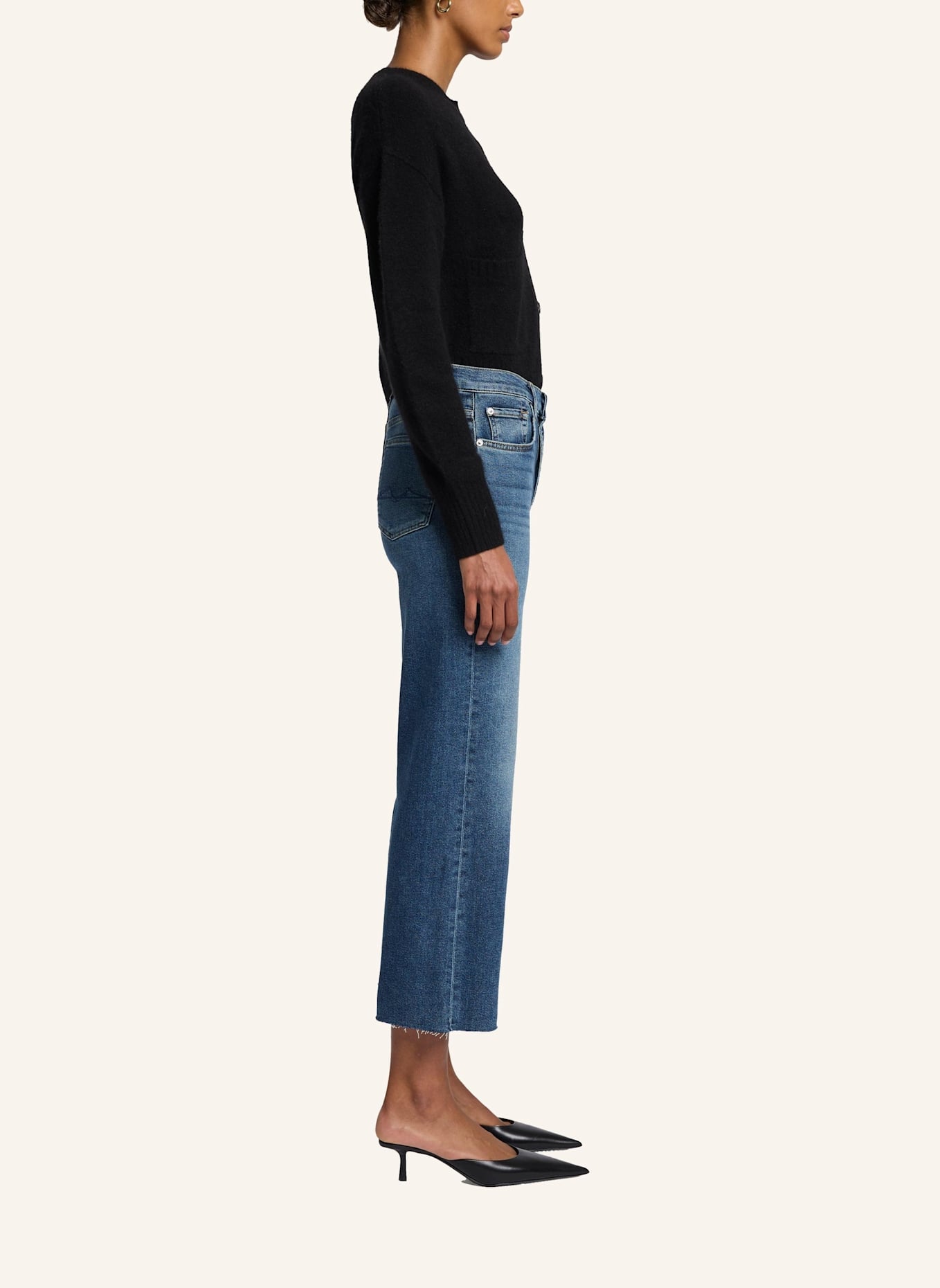 7 for all mankind Jeans CROPPED ALEXA Straight Fit: BLAU