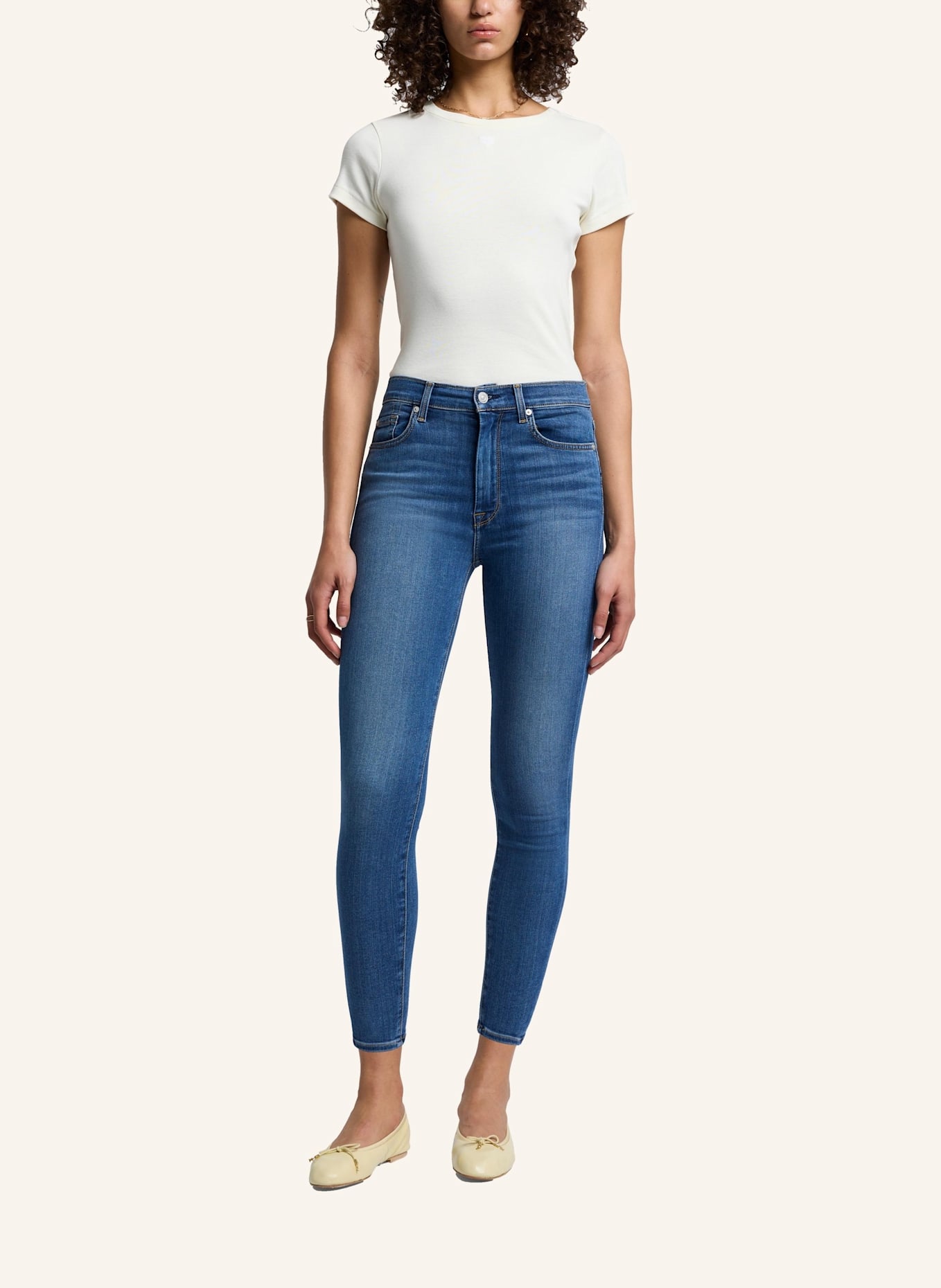 7 for all mankind Jeans HIGH RISE ANKLE SKINNY Skinny Fit: BLAU