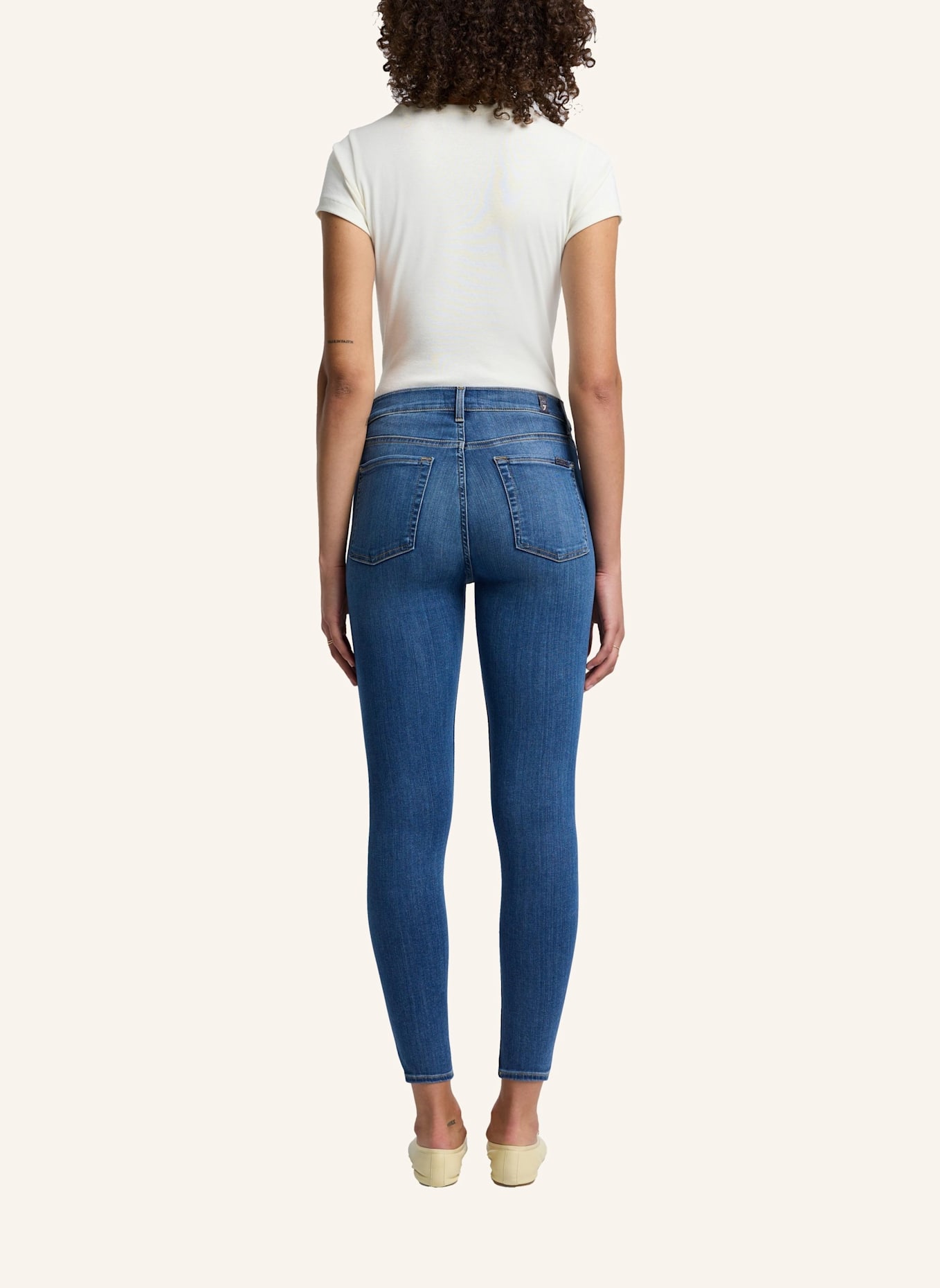 7 for all mankind Jeans HIGH RISE ANKLE SKINNY Skinny Fit: BLAU
