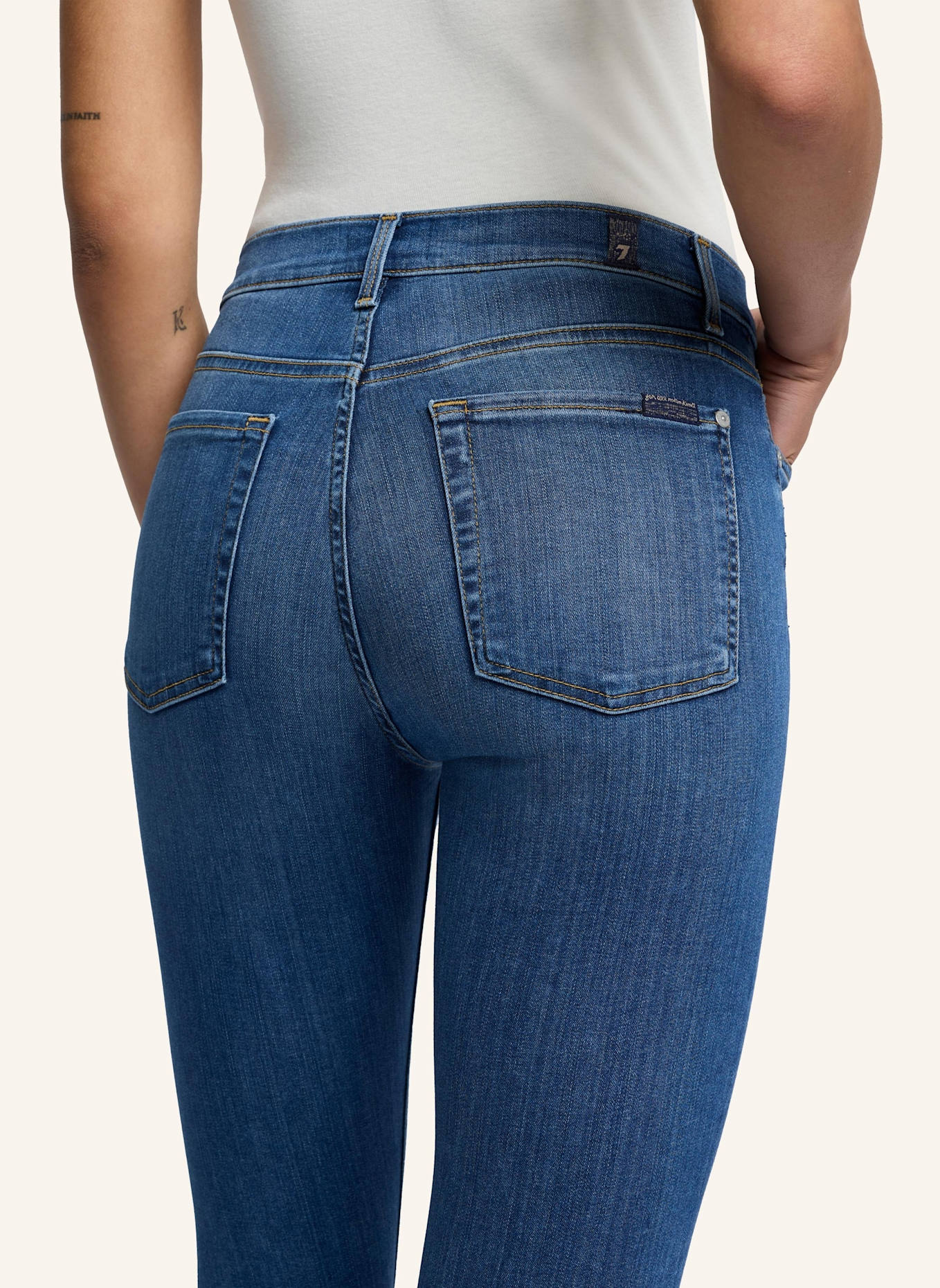 7 for all mankind Jeans HIGH RISE ANKLE SKINNY Skinny Fit: BLAU