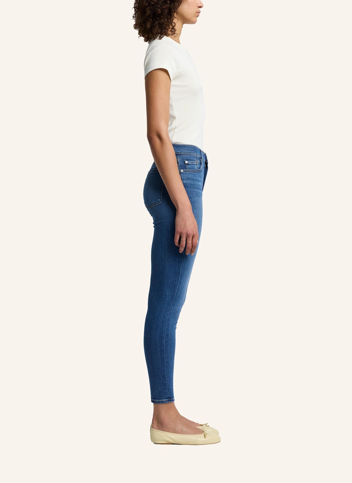 7 for all mankind Jeans HIGH RISE ANKLE SKINNY Skinny Fit: BLAU