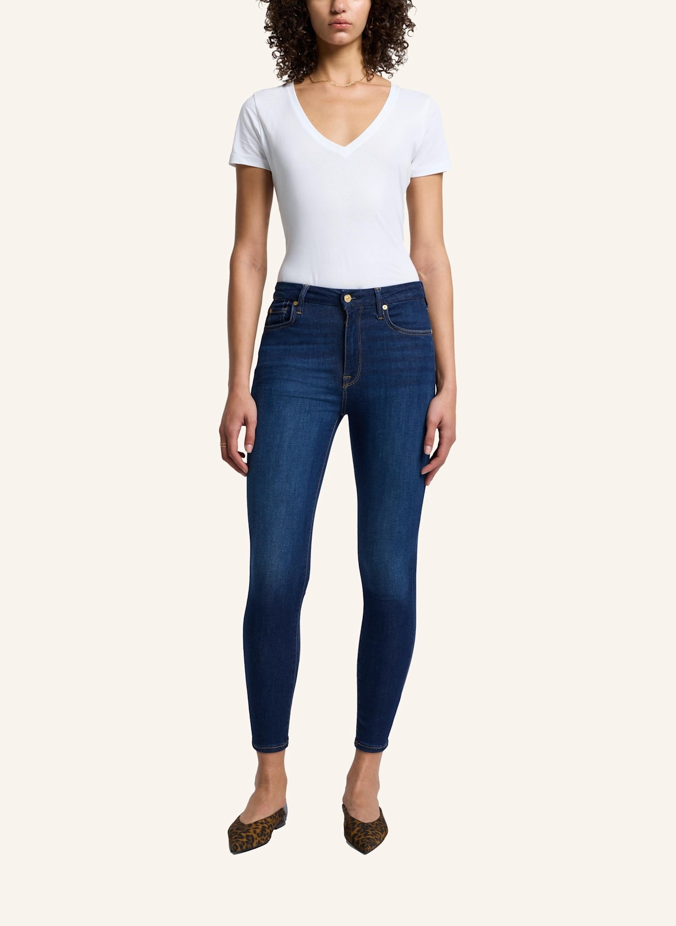 7 for all mankind Jeans HW ANKLE SKINNY Skinny Fit: BLAU