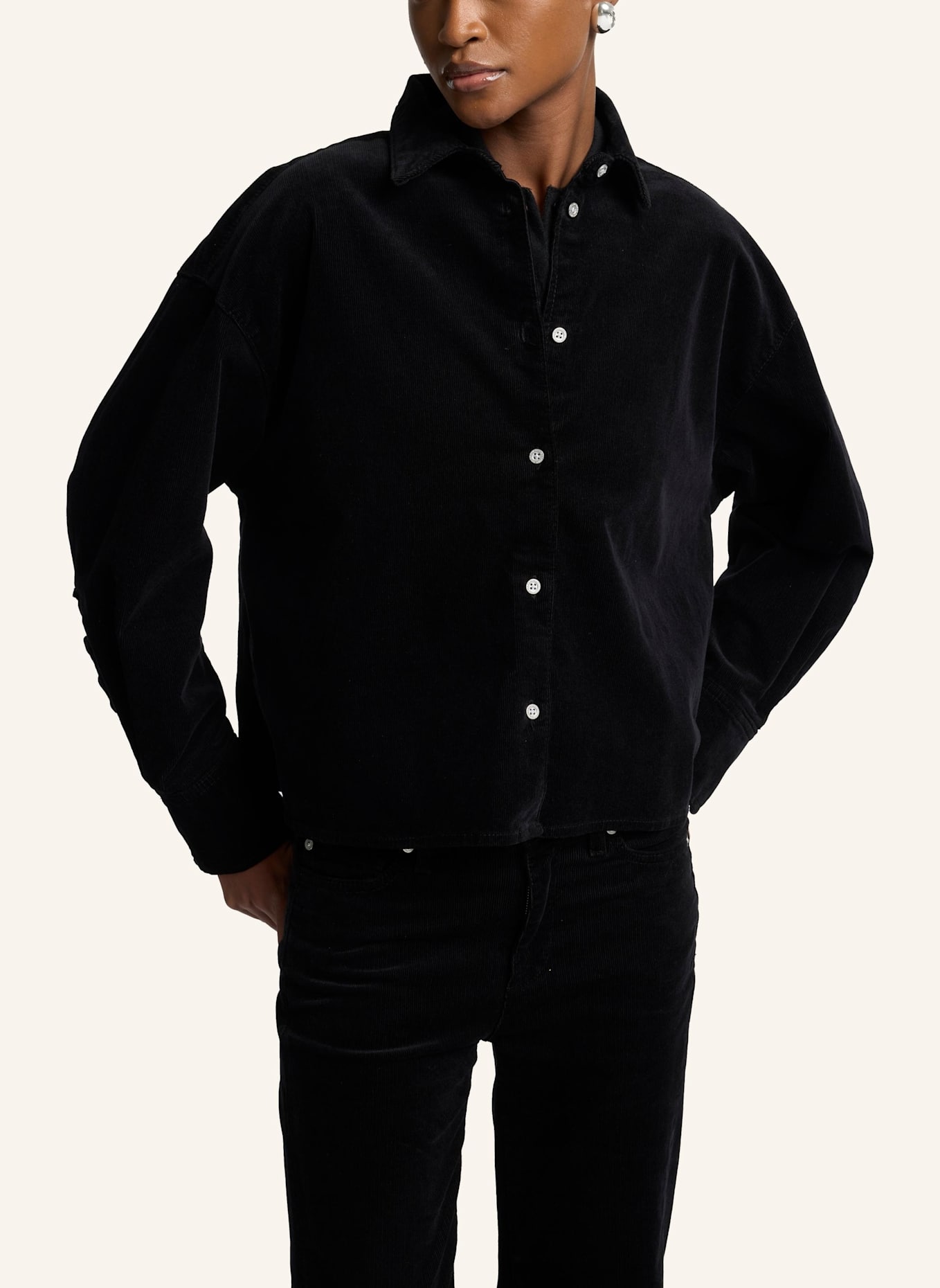 7 for all mankind Shirt NINA CROPPED: SCHWARZ