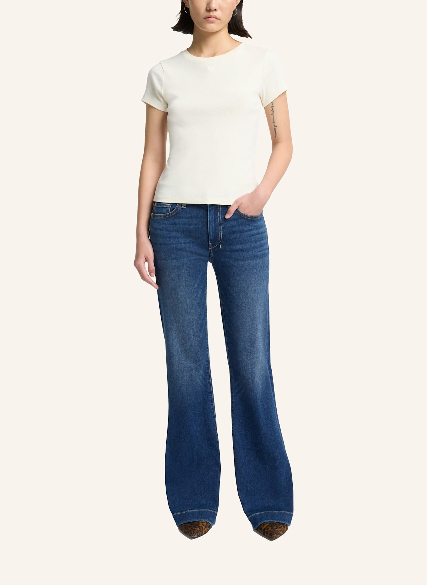 7 for all mankind Jeans DOJO TAILORLESS Flare Fit: BLAU