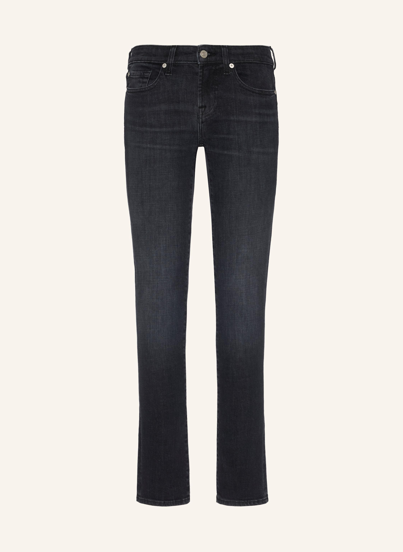 7 for all mankind Jeans LOW SKINNY Skinny Fit: SCHWARZ