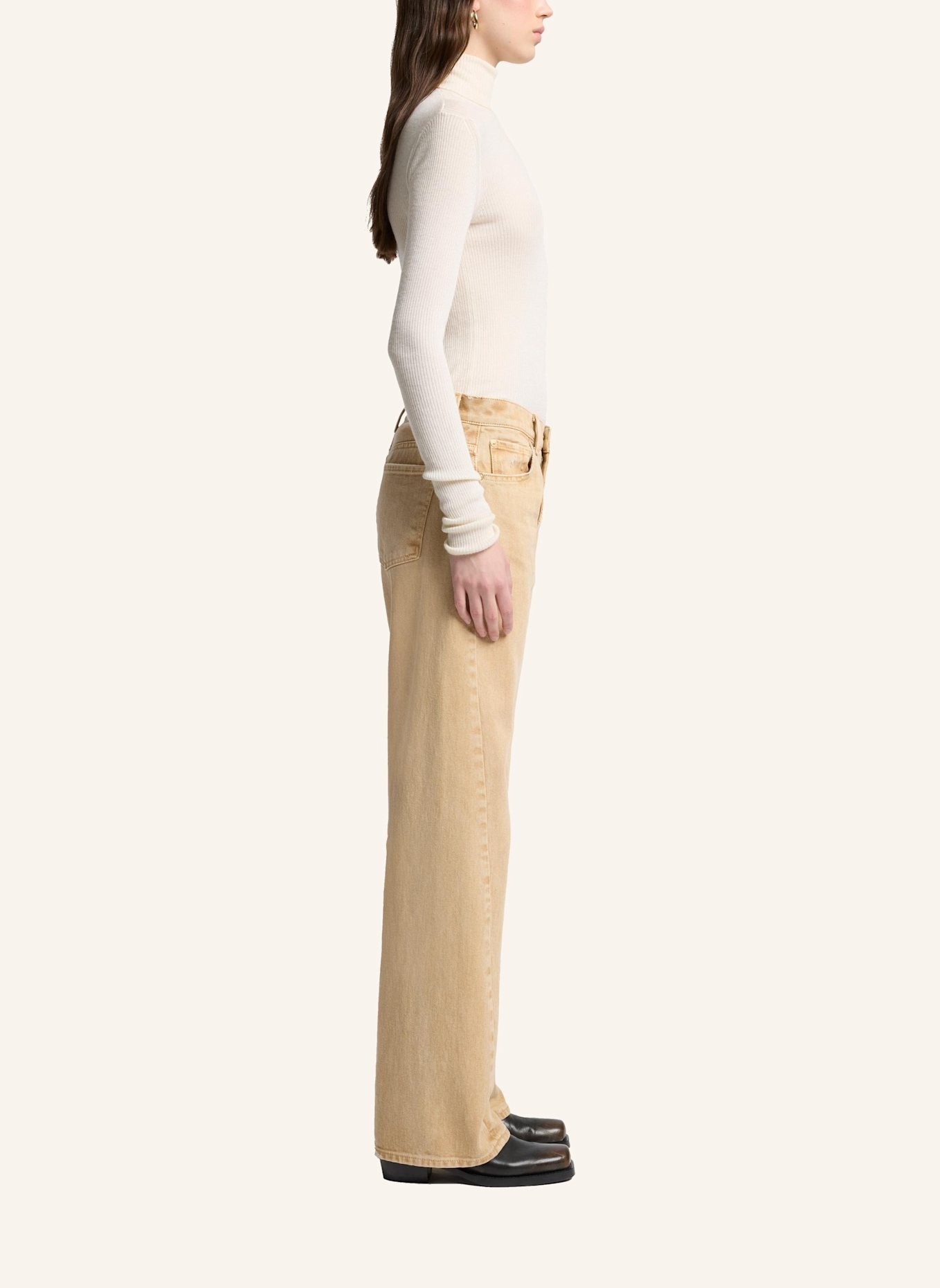 7 for all mankind Jeans TWISTED TESS Wide Leg Fit: BEIGE