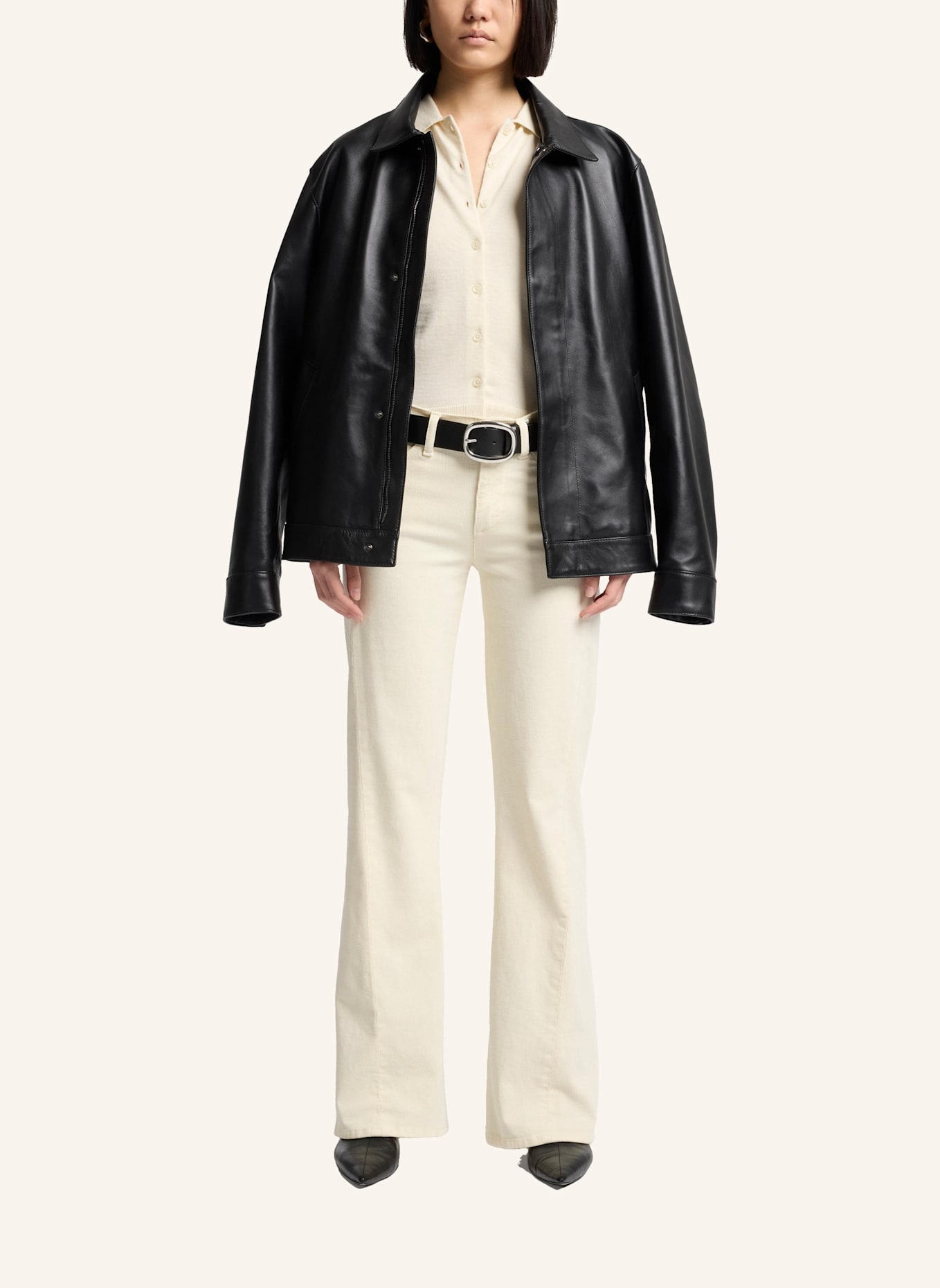 7 for all mankind Chino Pants TWISTED DOJO TAILORLESS Flare Fit: WEISS