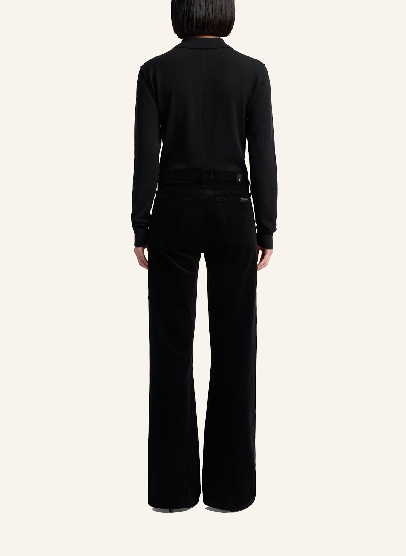 7 for all mankind Chino Pants TWISTED DOJO TAILORLESS Flare Fit: SCHWARZ