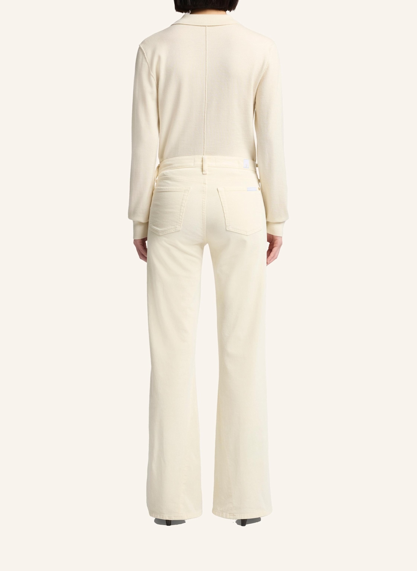 7 for all mankind Chino Pants TWISTED DOJO TAILORLESS Flare Fit: WEISS