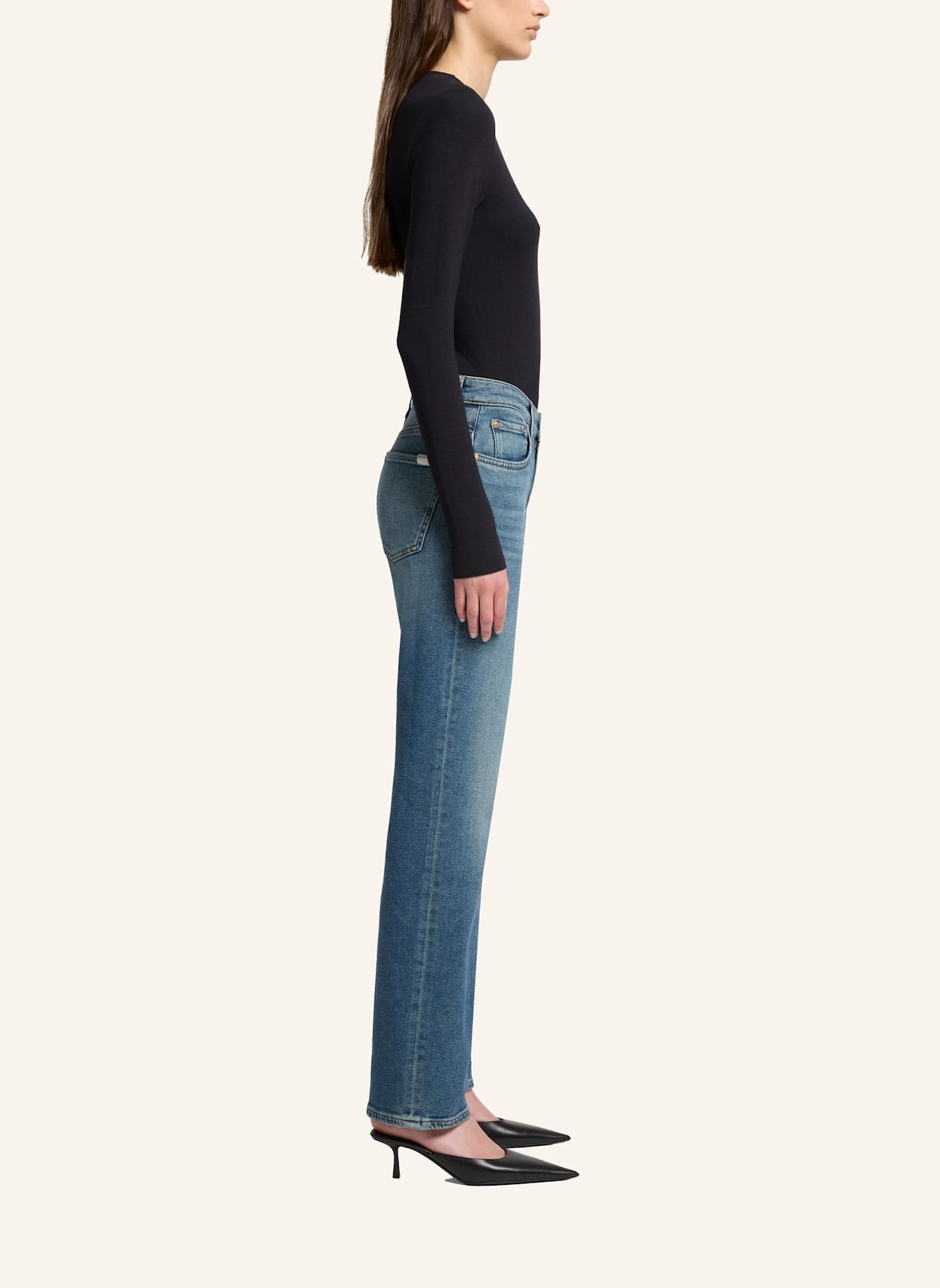 7 for all mankind Rechte jeans CALIE: BLAUW / DONKERBLAUW