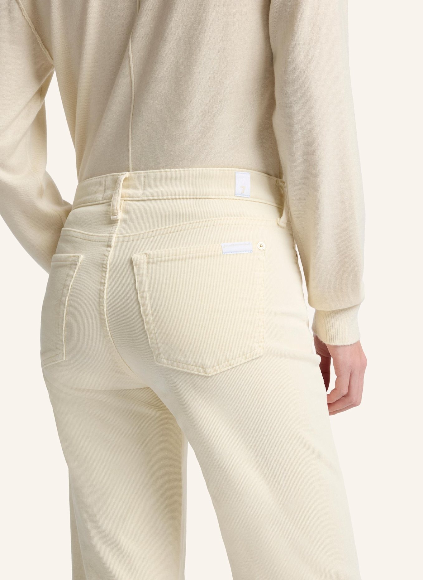 7 for all mankind Chino Pants TWISTED DOJO TAILORLESS Flare Fit: WEISS