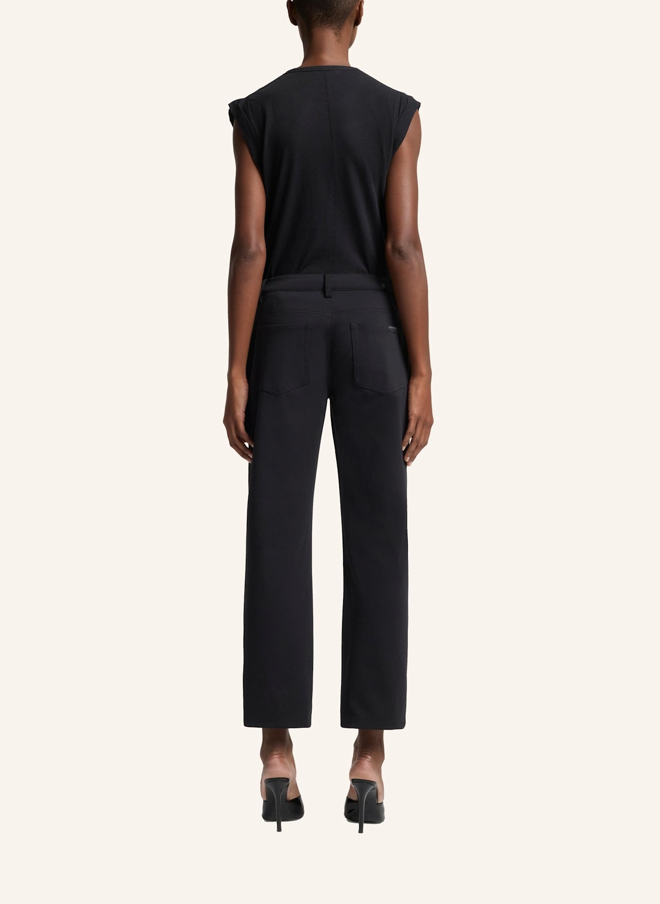 7 for all mankind Jeans CALIE STRAIGHT ANKLE Straight Fit: SCHWARZ