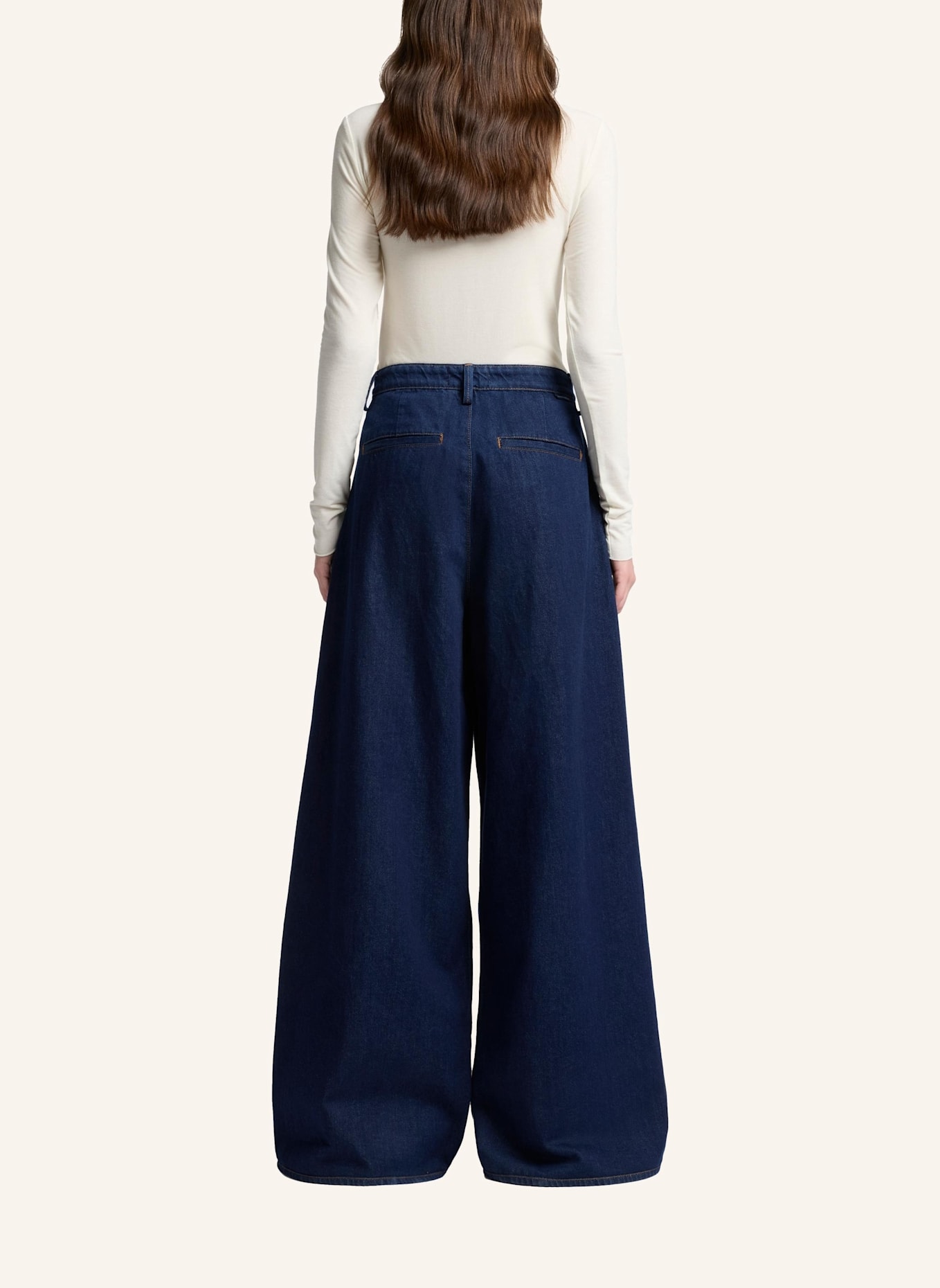 7 for all mankind Chino Pants PLEATED WIDE Wide Leg Fit: BLAU