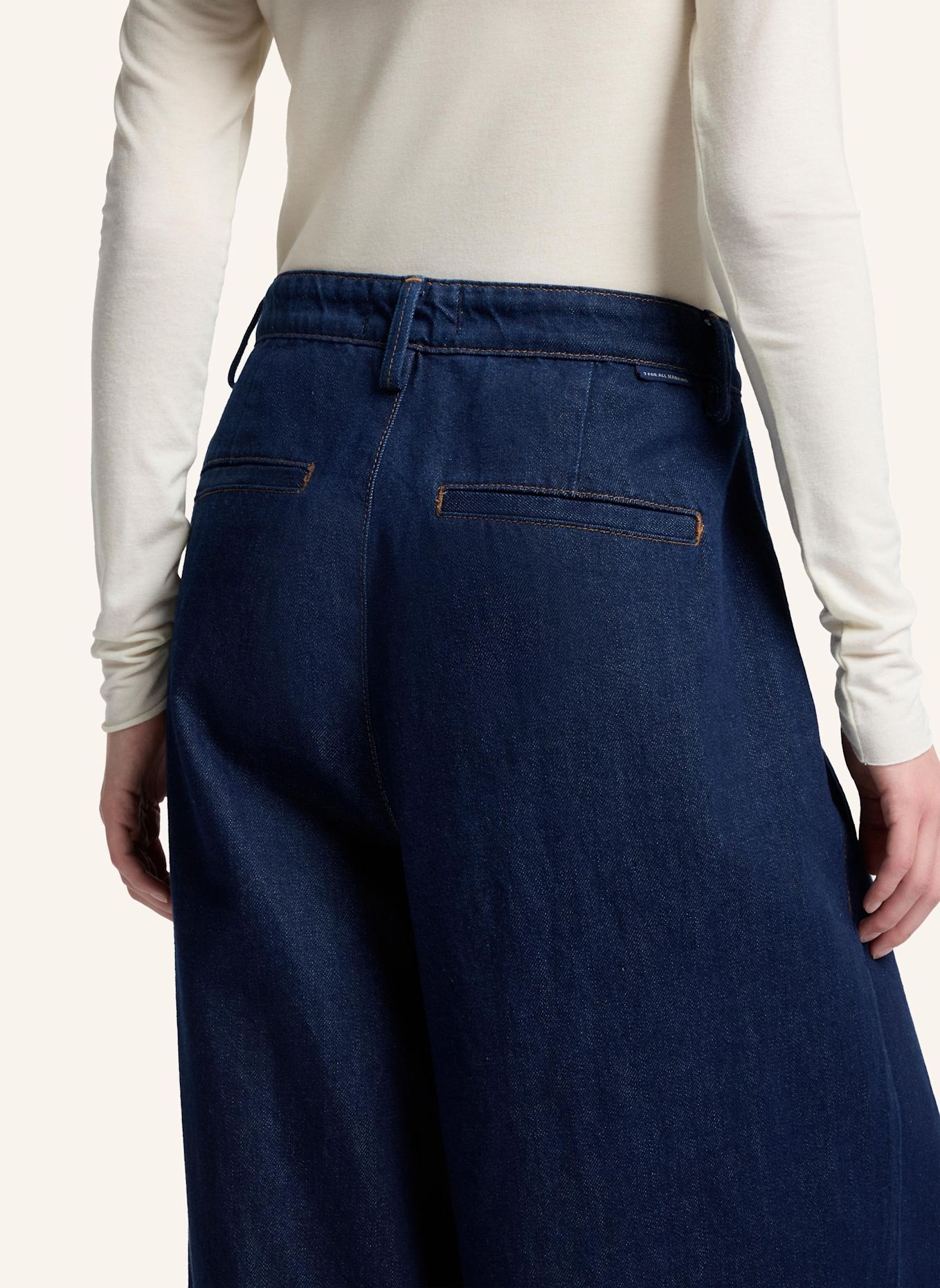 7 for all mankind Chino Pants PLEATED WIDE Wide Leg Fit: BLAU