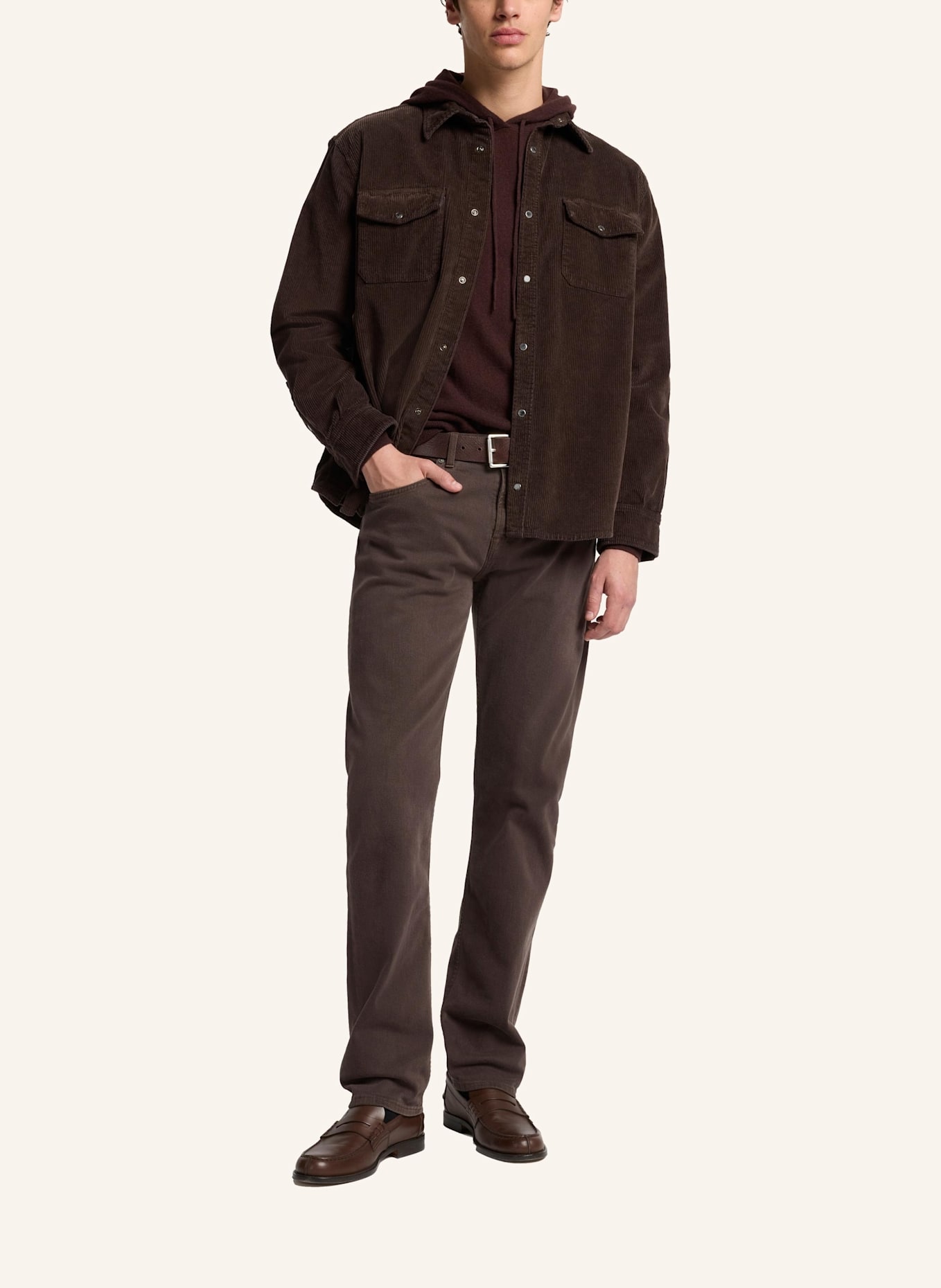 7 for all mankind Overshirt CORDUROY: BRAUN